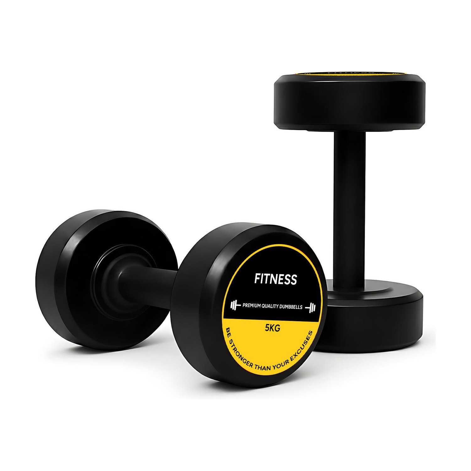Image of Total sports & fitness Hexagonal Dumbbell 10kg pair Rubber Coated Fitness Equipment Weight for Home Gym Fixed Weight Dumbbell (10 kg)