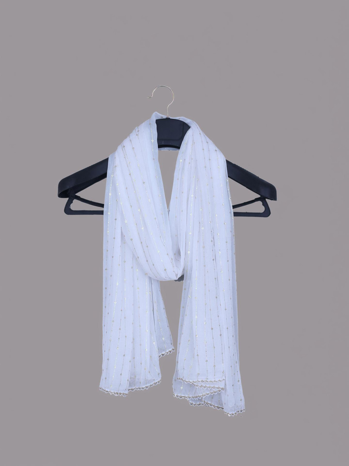 Image of mansicreation10 Chiffon Printed Blue Women Dupatta