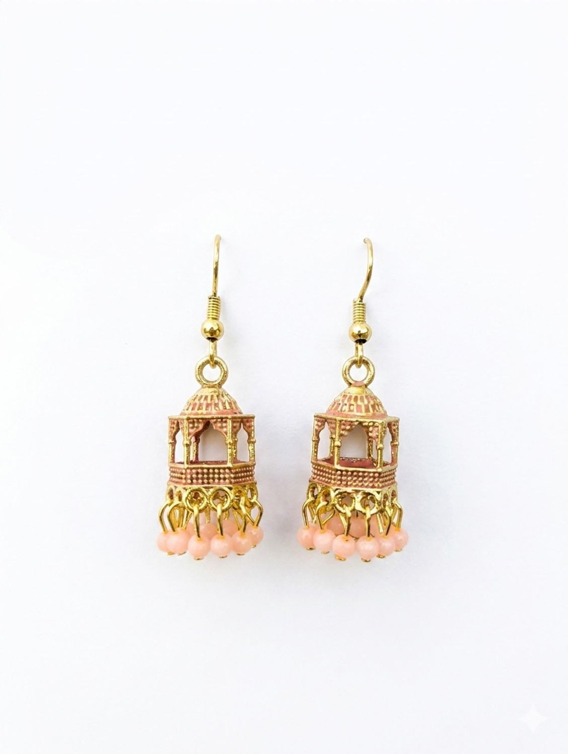 deepalika Ethnic Traditional MINIMALIST JHUMKII Beads Alloy, Metal, Enamel Jhumki Earring - Image 1