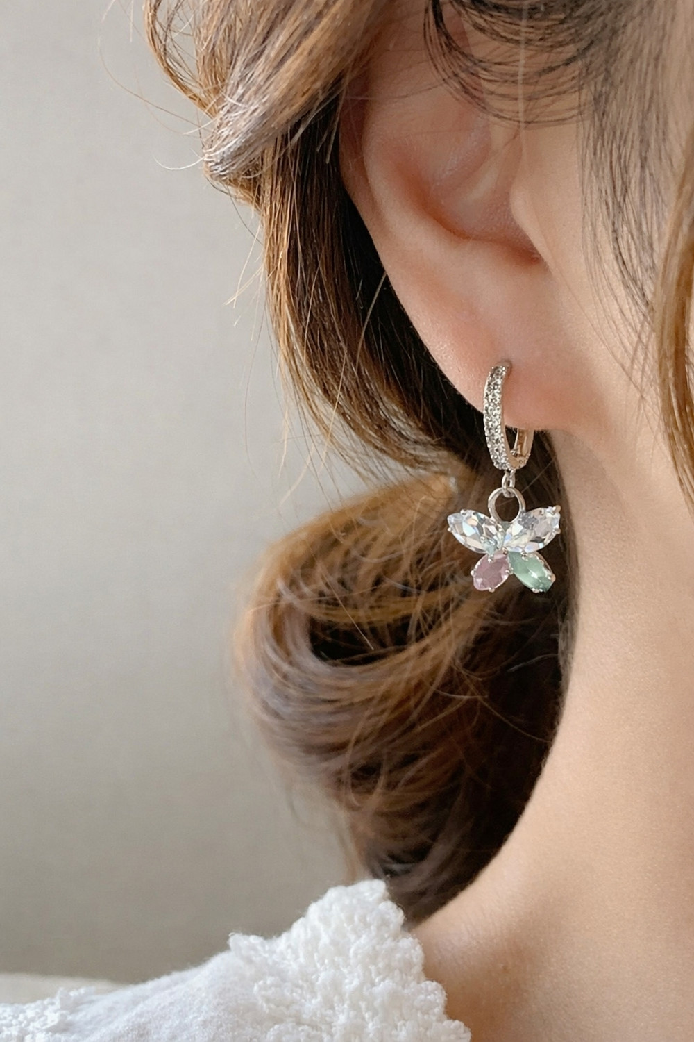 Image of LURESH Korean earrings Crystal Alloy Drops & Danglers