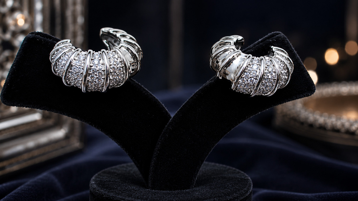 Image of LURESH Korean earrings Crystal Alloy Drops & Danglers