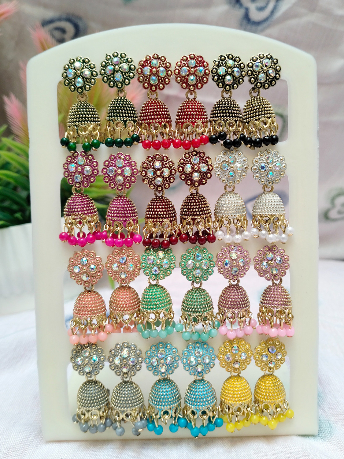 JIYANSH Fancy Earrings Jhumka Combo Pack of 12 - Image 1