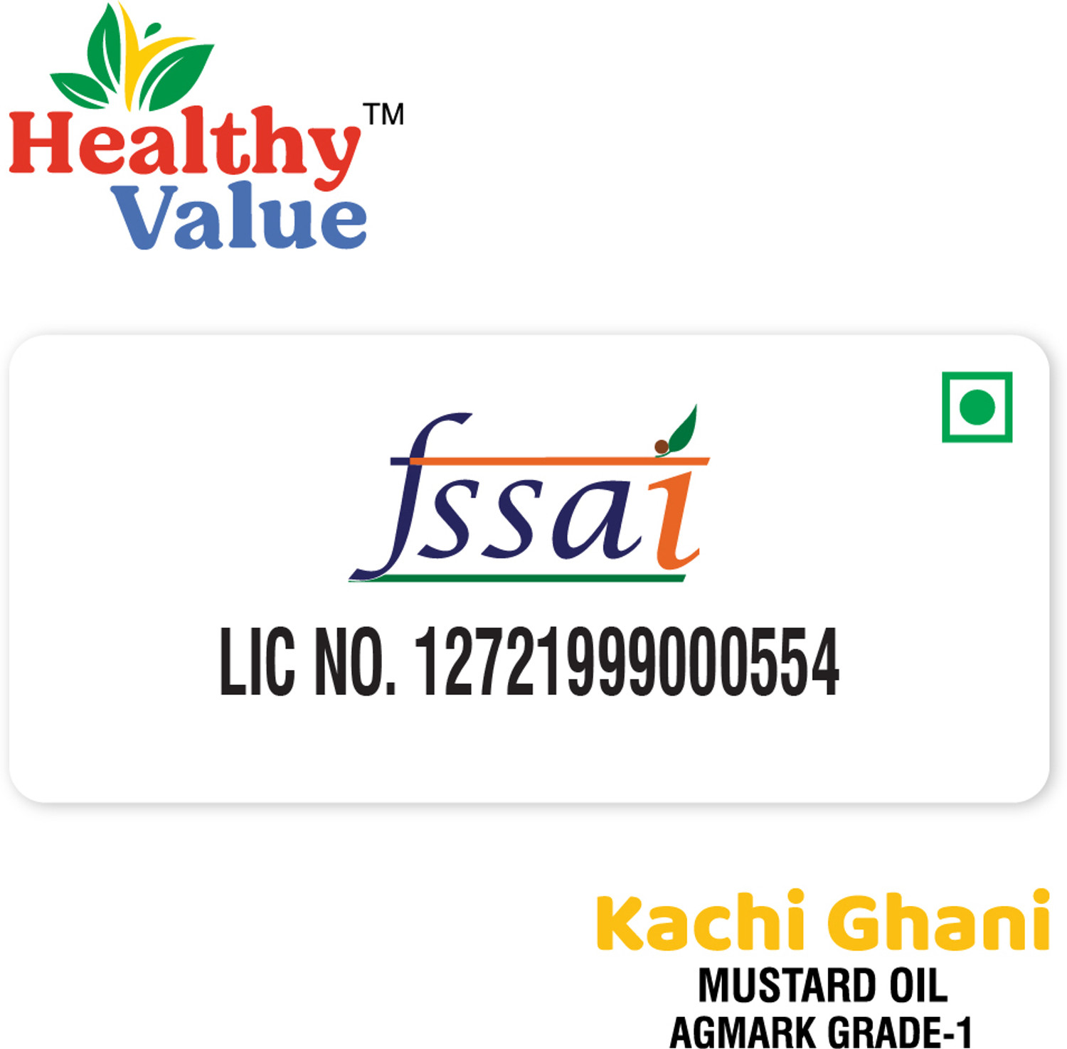 Image of healthy value Kachi Ghani (Sarso Oil) 1 Ltr Mustard Oil (1 L)