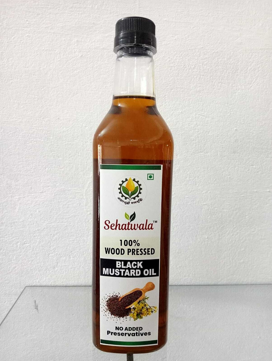 Image of healthy value Kachi Ghani (Sarso Oil) 1 Ltr Mustard Oil (1 L)