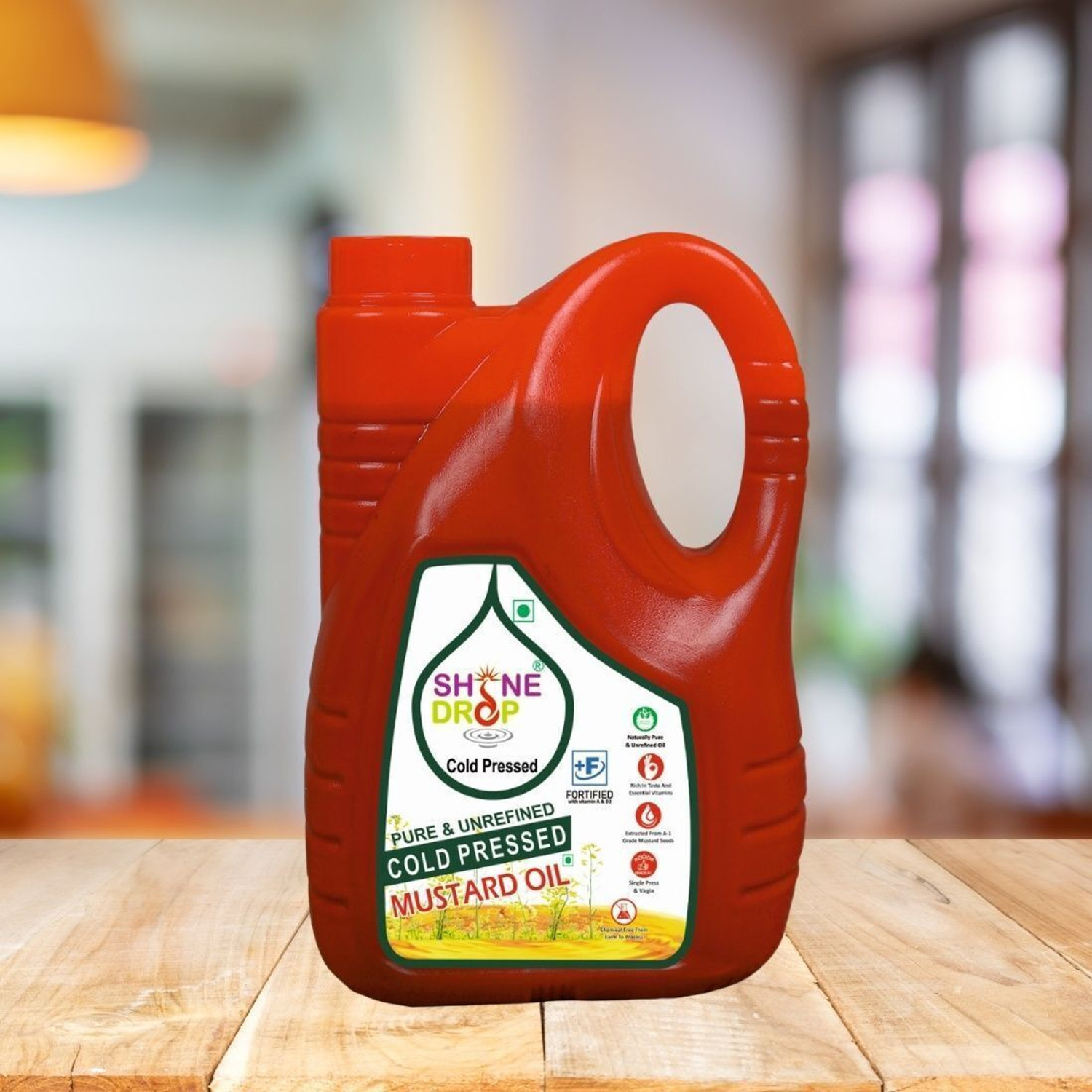 Image of healthy value Kachi Ghani (Sarso Oil) 1 Ltr Mustard Oil (1 L)