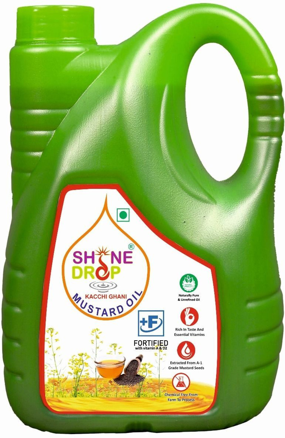 Image of healthy value Kachi Ghani (Sarso Oil) 1 Ltr Mustard Oil (1 L)