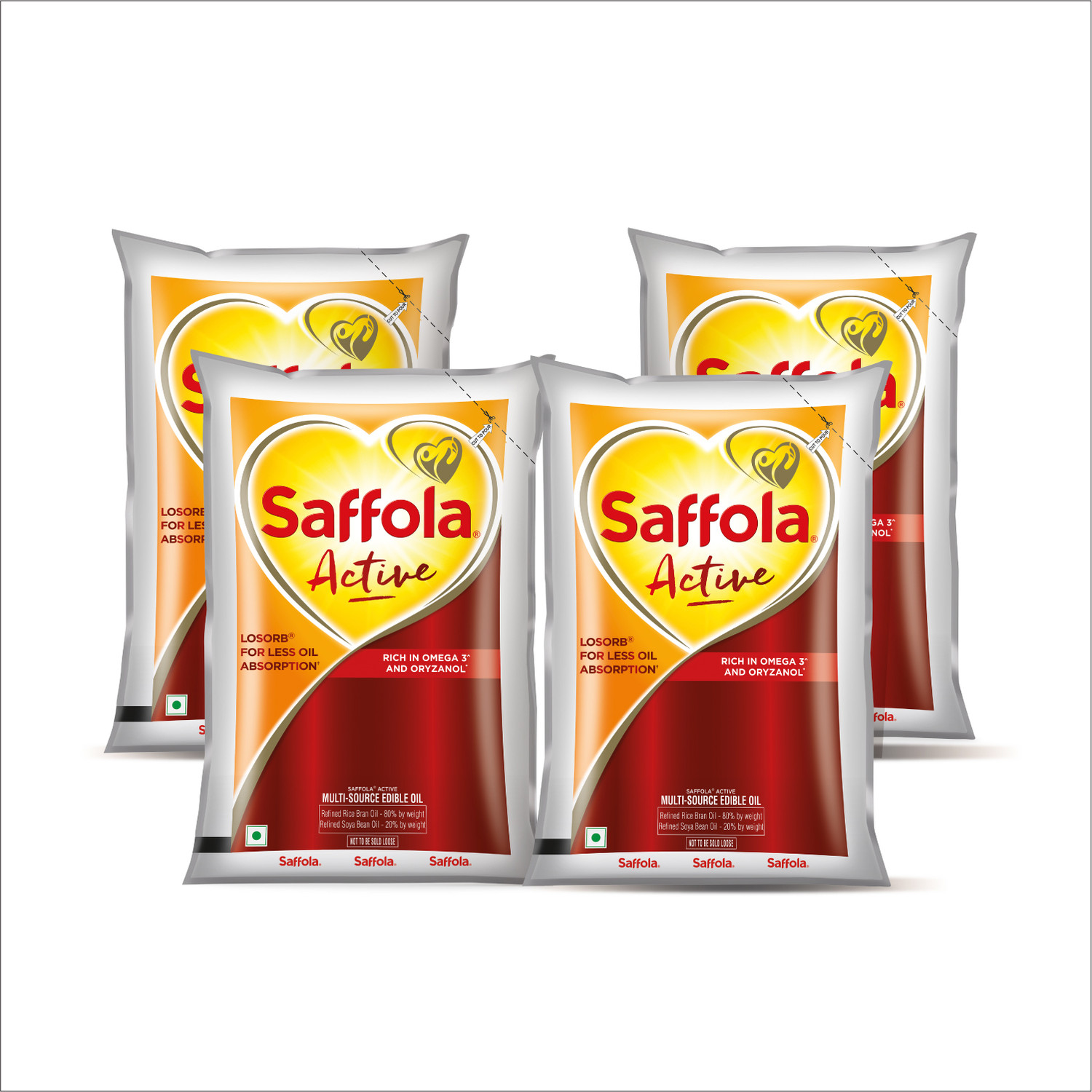 Saffola Active Rice Bran & Soyabean Oil 850g - Image 1