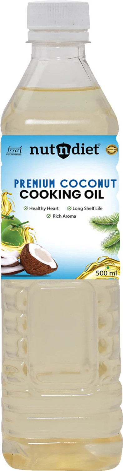 Image of nutndiet Premium Edible Coconut Cooking Oil | Chemical-Free, Rich in Nutrients Coconut Oil (500 ml)