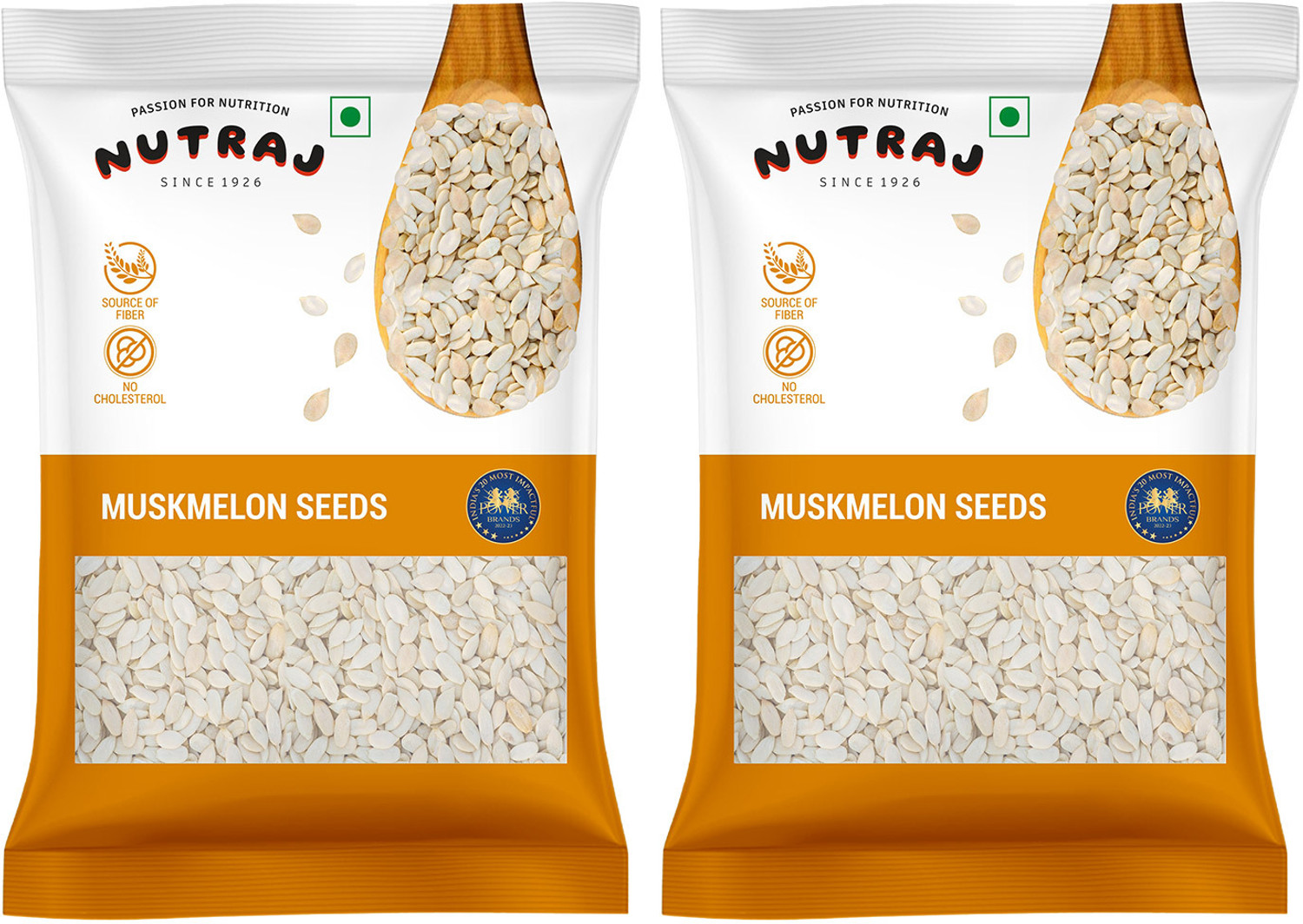 Image of Nutraj Muskmelon Seeds 200g, Muskmelon Seeds For Eating, Kharbooja Seeds, Ready to Eat Muskmelon Seeds (2 x 50 g)