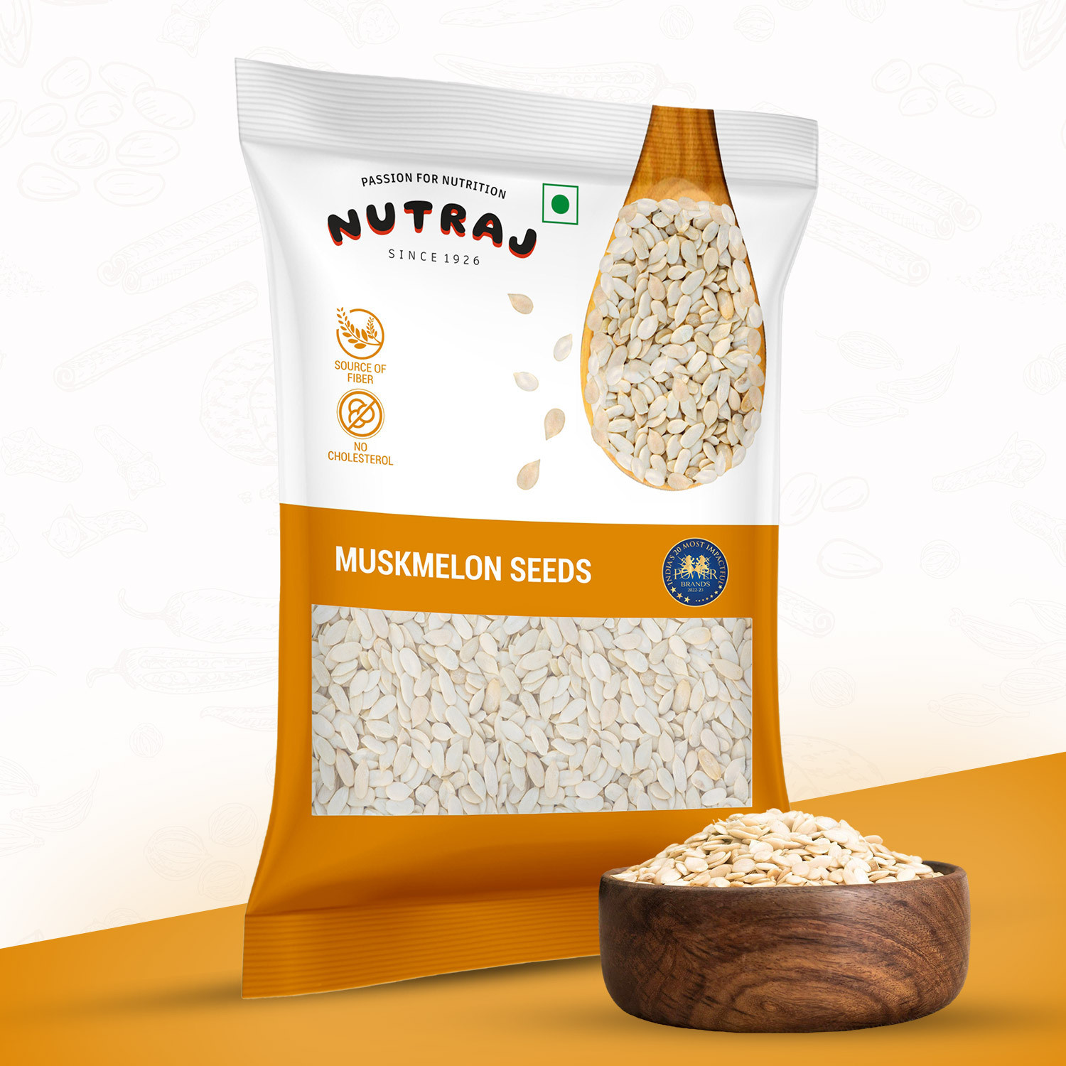 Image of Nutraj Muskmelon Seeds 200g, Muskmelon Seeds For Eating, Kharbooja Seeds, Ready to Eat Muskmelon Seeds (2 x 50 g)
