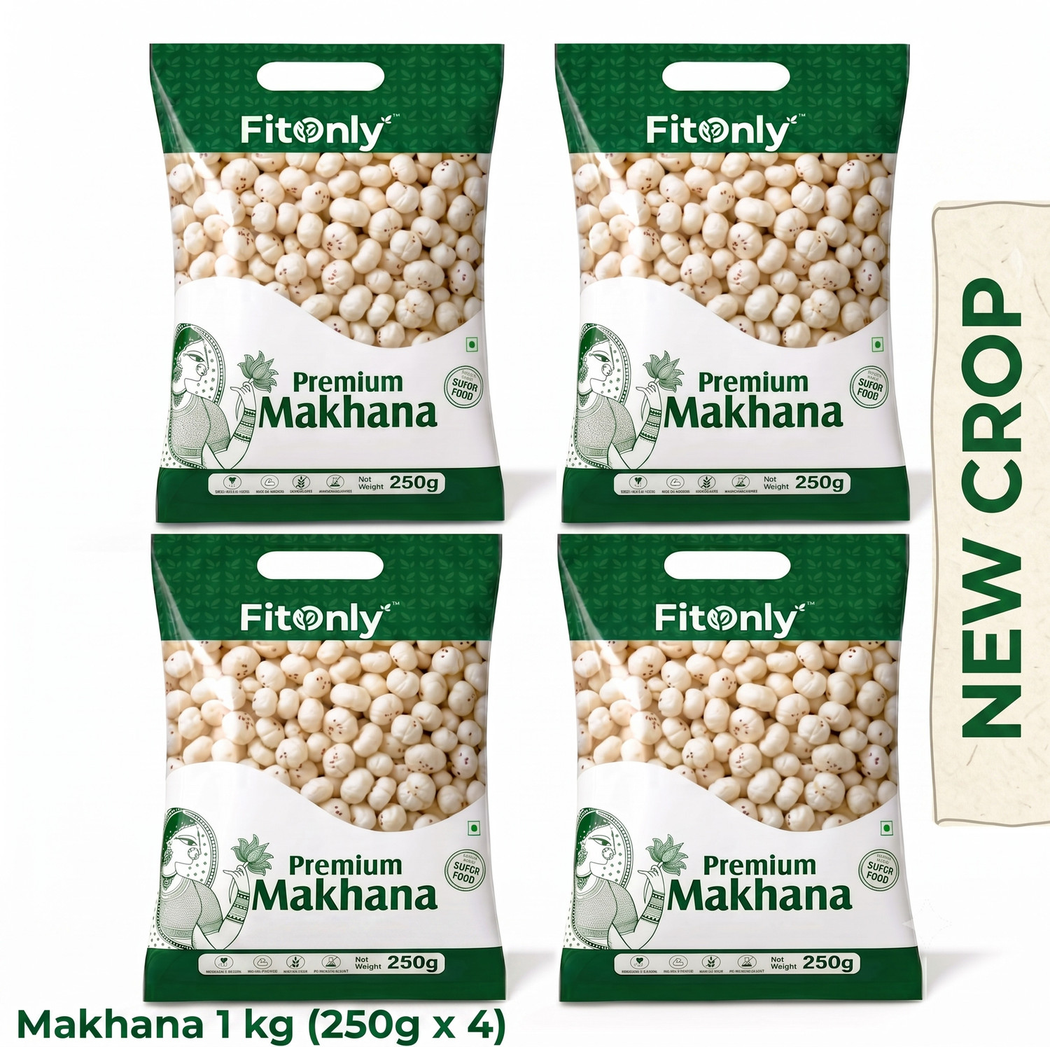 Image of anshu farm Plain Makhana (250 g)