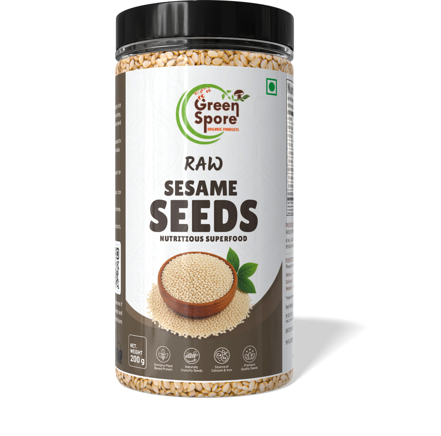Image of BOKF Til Seeds for Eating, Unroasted White Sesame Seeds (1 kg)