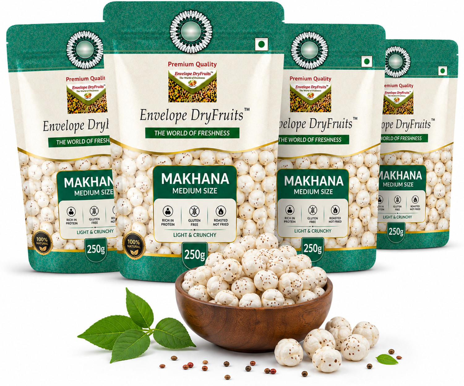 Image of Envelope Dryfruits Natural Makhana (4 x 250 g)