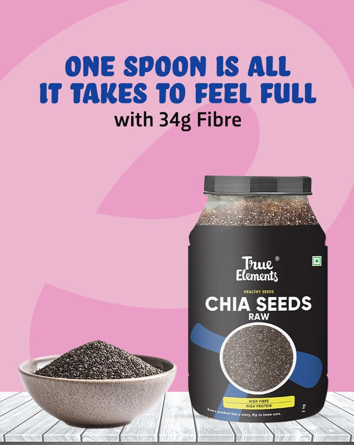 Image of Marwar Bites Chia Seeds - Seeds for Weight Management | Rich in Calcium, Protein & Fibre Chia Seeds (500 g)