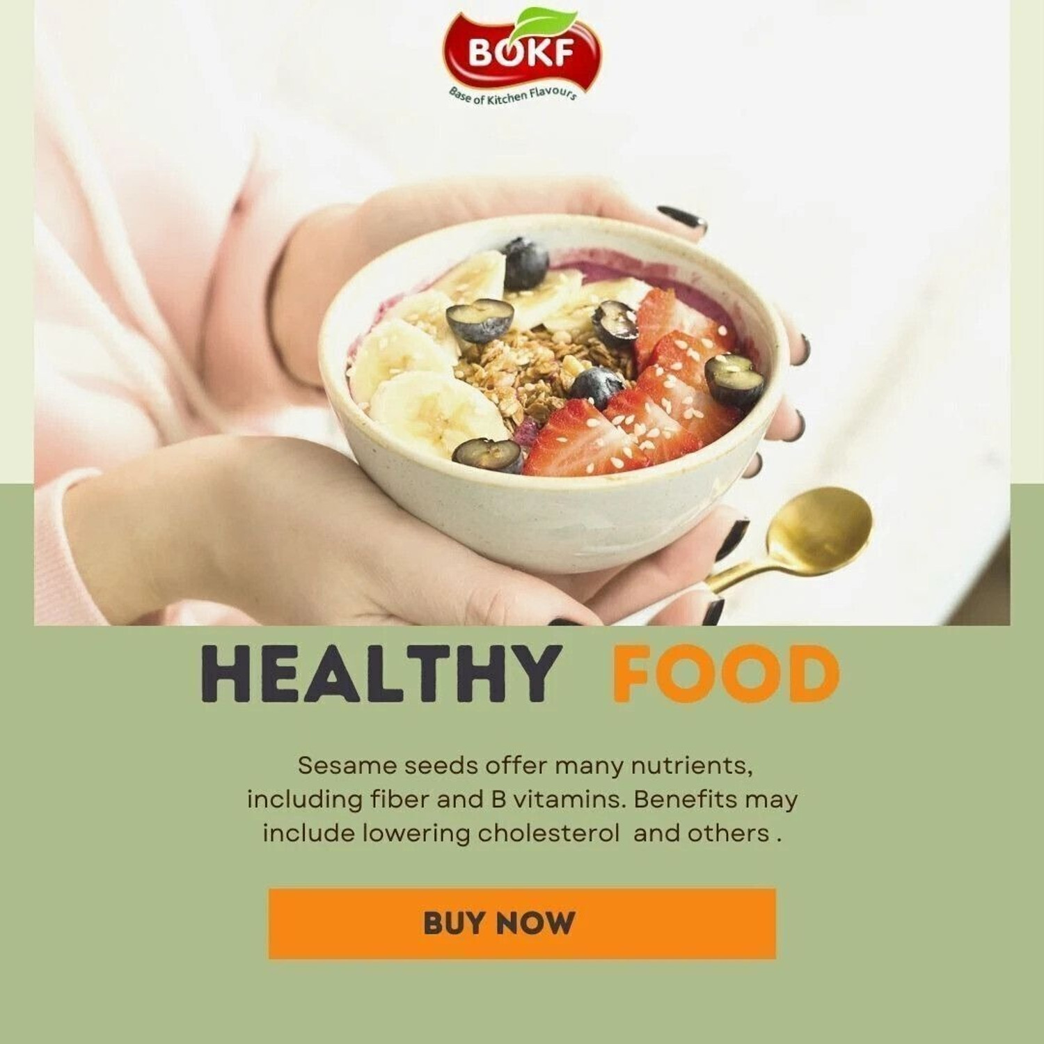 Image of BOKF Til Seeds for Eating, Unroasted White Sesame Seeds (1 kg)