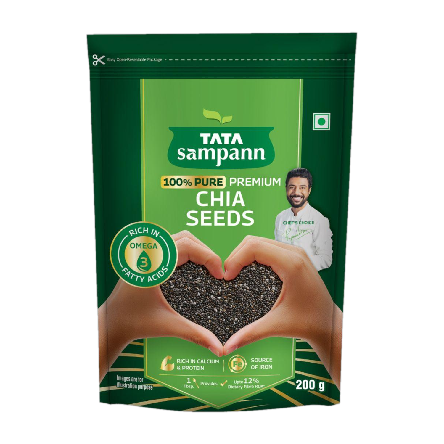 Image of Tata Sampann Premium Chia Seeds (500 g)
