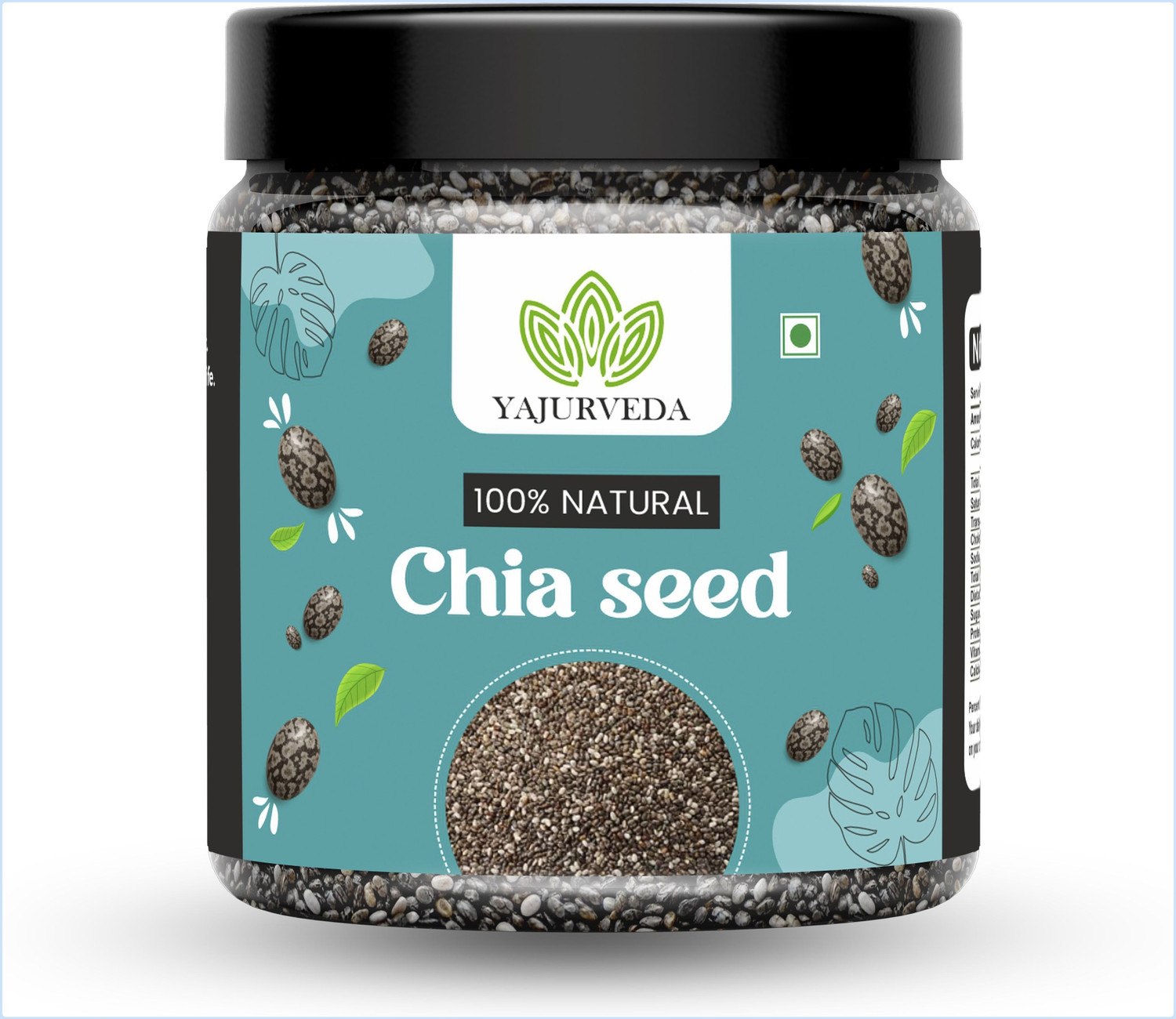 Image of THE NATURE KRAFTS Raw Chia Seeds for Weight Loss with Omega 3 , & Fiber, Calcium Rich Chia Seeds (500 g)