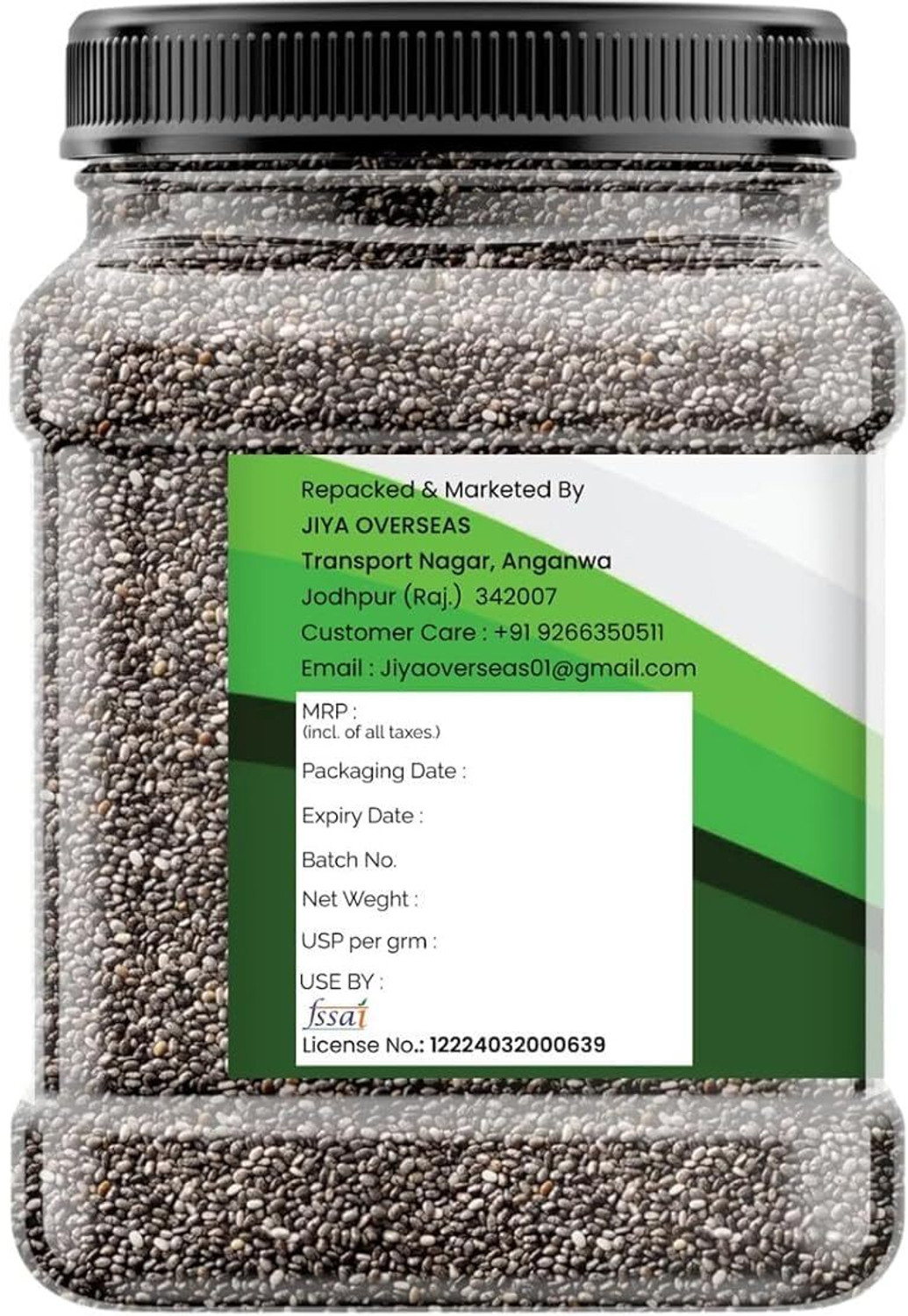 Image of Marwar Bites Premium Raw Unroasted Chia Seeds For Eating, Smoothies, Baking Chia Seeds (250 g)