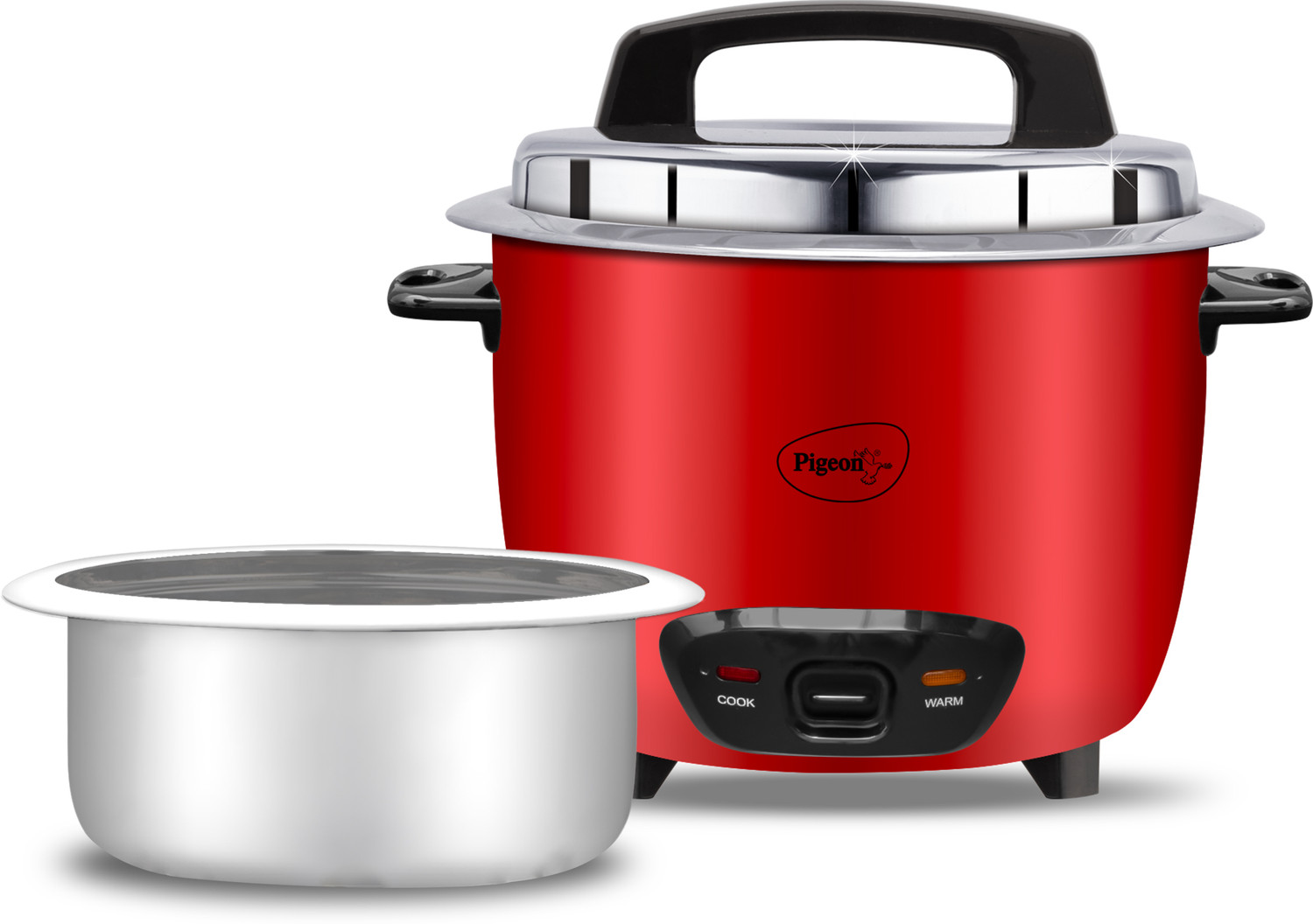 Pigeon 14930 Electric Rice Cooker 1.8L Red (Pack of 5) - Image 1