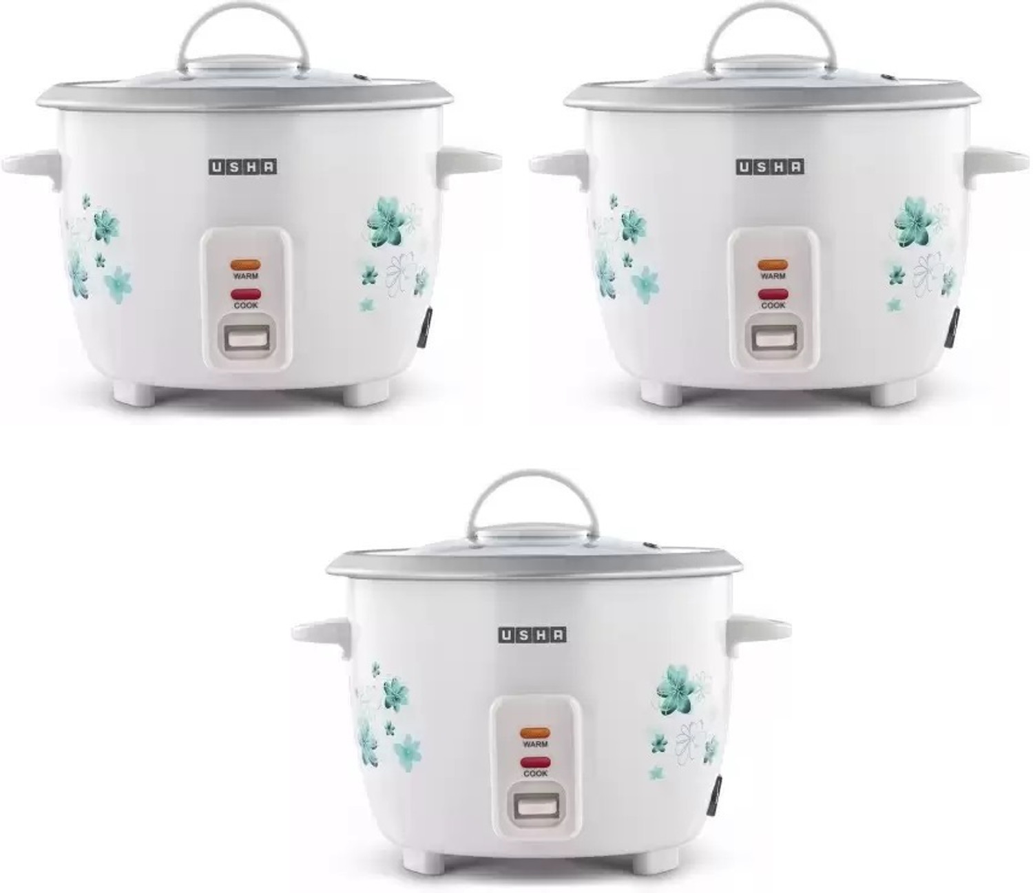 USHA 18GS1 RICE COOKER Pack of 3 Electric Rice Cooker
