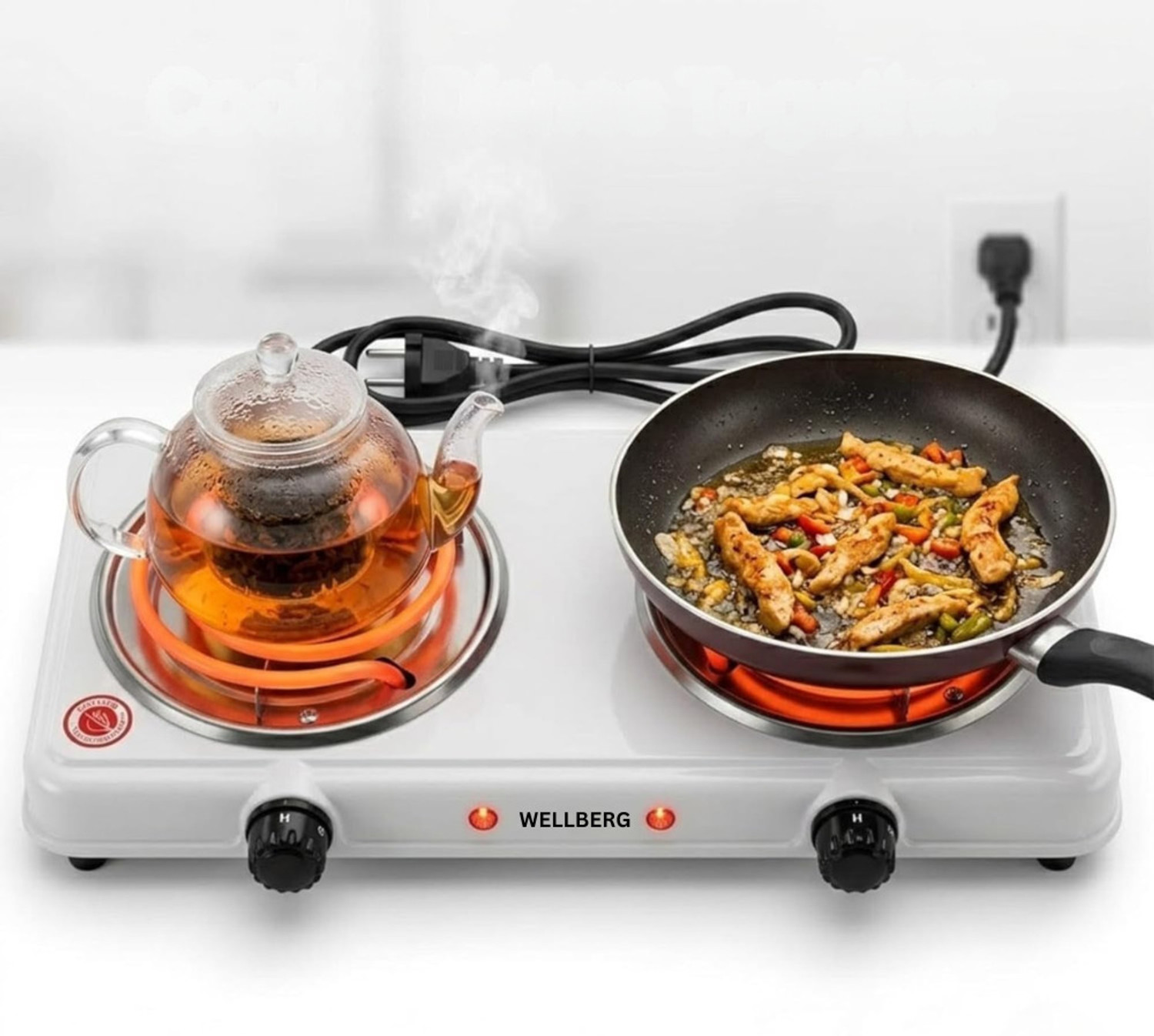 Image of Poweronic G COIL 1100+1100 COOKING HEATER 2 BURNER Electric Cooking Heater (2 Burner)
