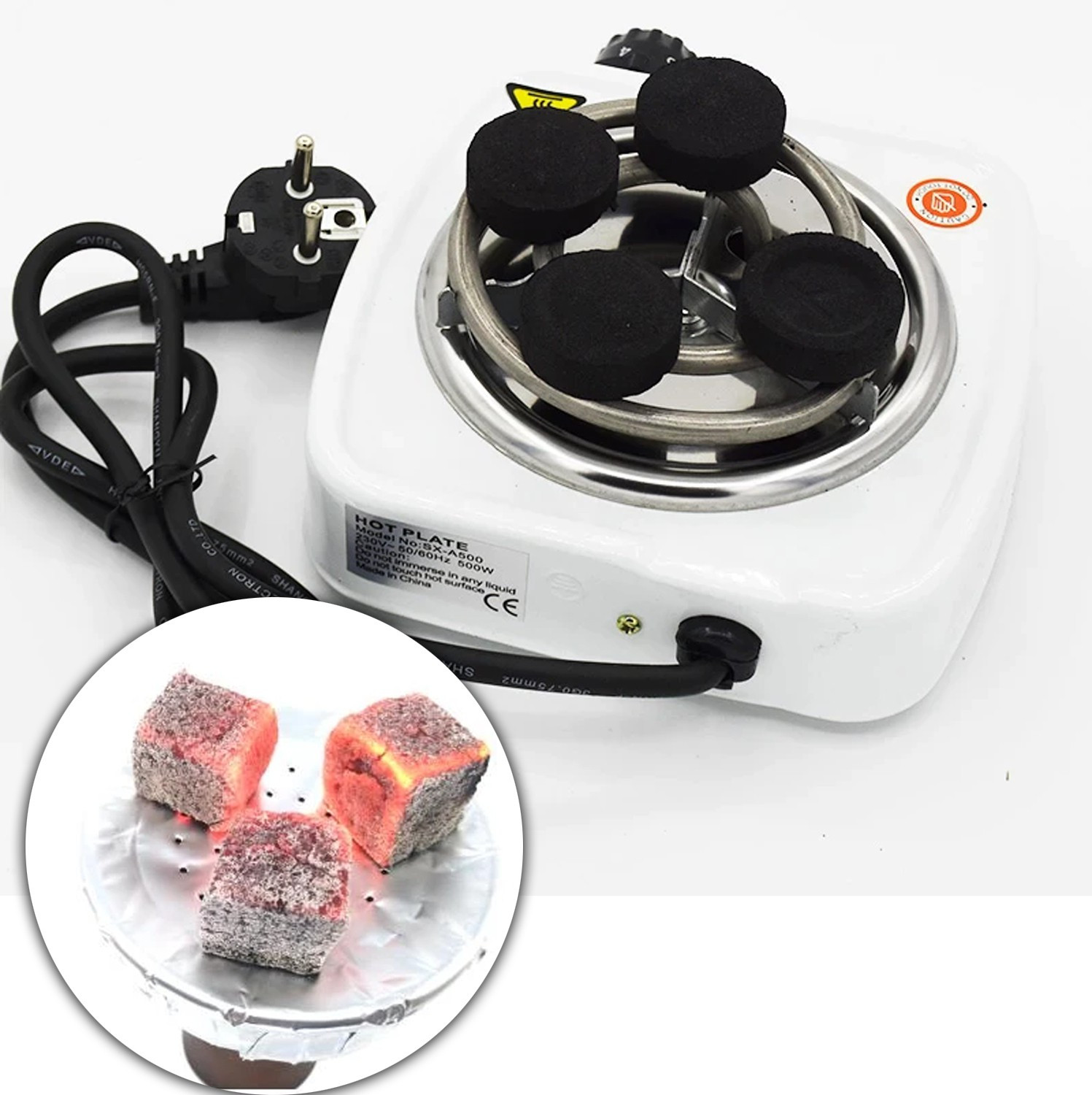 Image of QUALX VACCO Radiant Electric G Coil Hot Plate Cooking Stove Electric Cooking Heater (1 Burner)