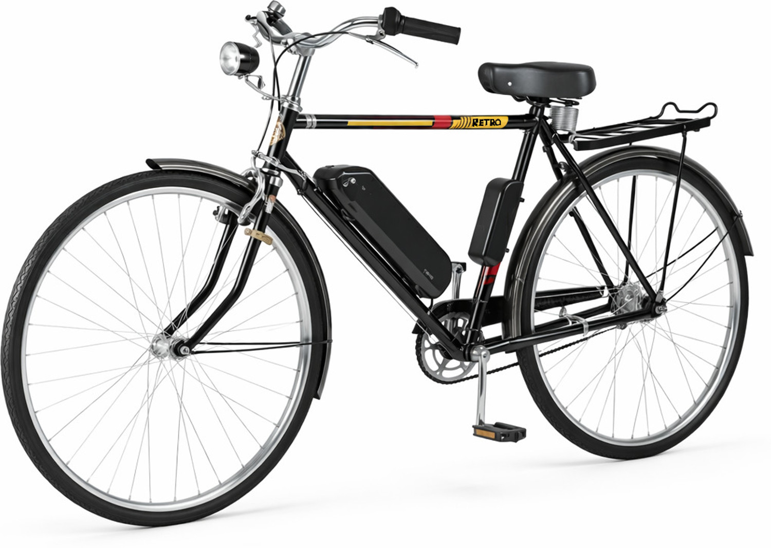 Image of SS Bikes Retro Bolt, 36V /7.8AH Bat, 40 km Range, 22'' (Li-ion) Electric Cycle 26 inches Single Speed Lithium-ion (Li-ion) Electric Cycle