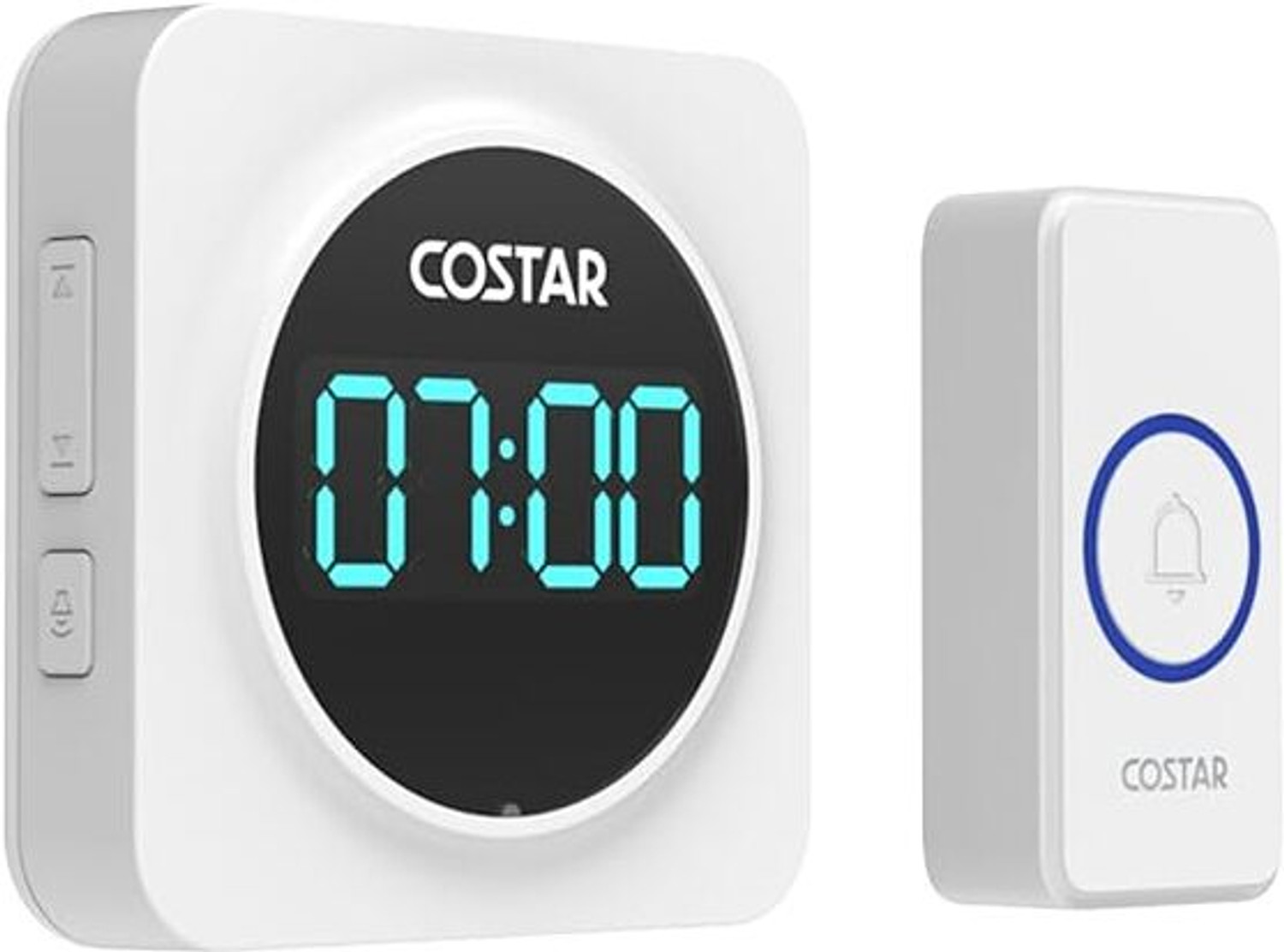 Image of Costar Door Chime 24 Hour Time Display, 1000ft Range, 5 Adjustable Volume Wireless Door Chime (58 Tunes)