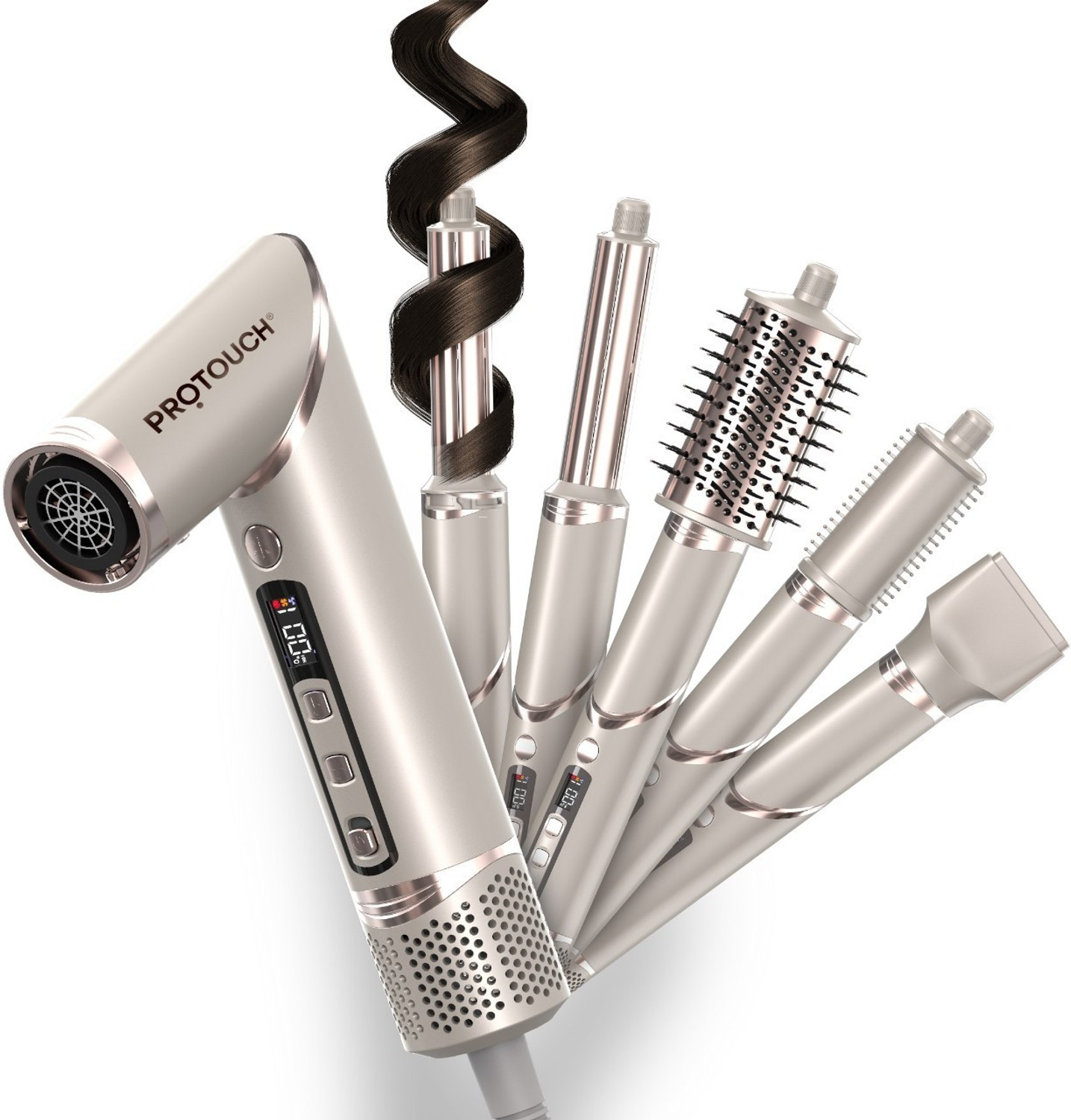 PROTOUCH Airshot All in 1 Hair Multi Styler for Curl, Smooth, Dry, Blow & Volume Electric Hair Styler