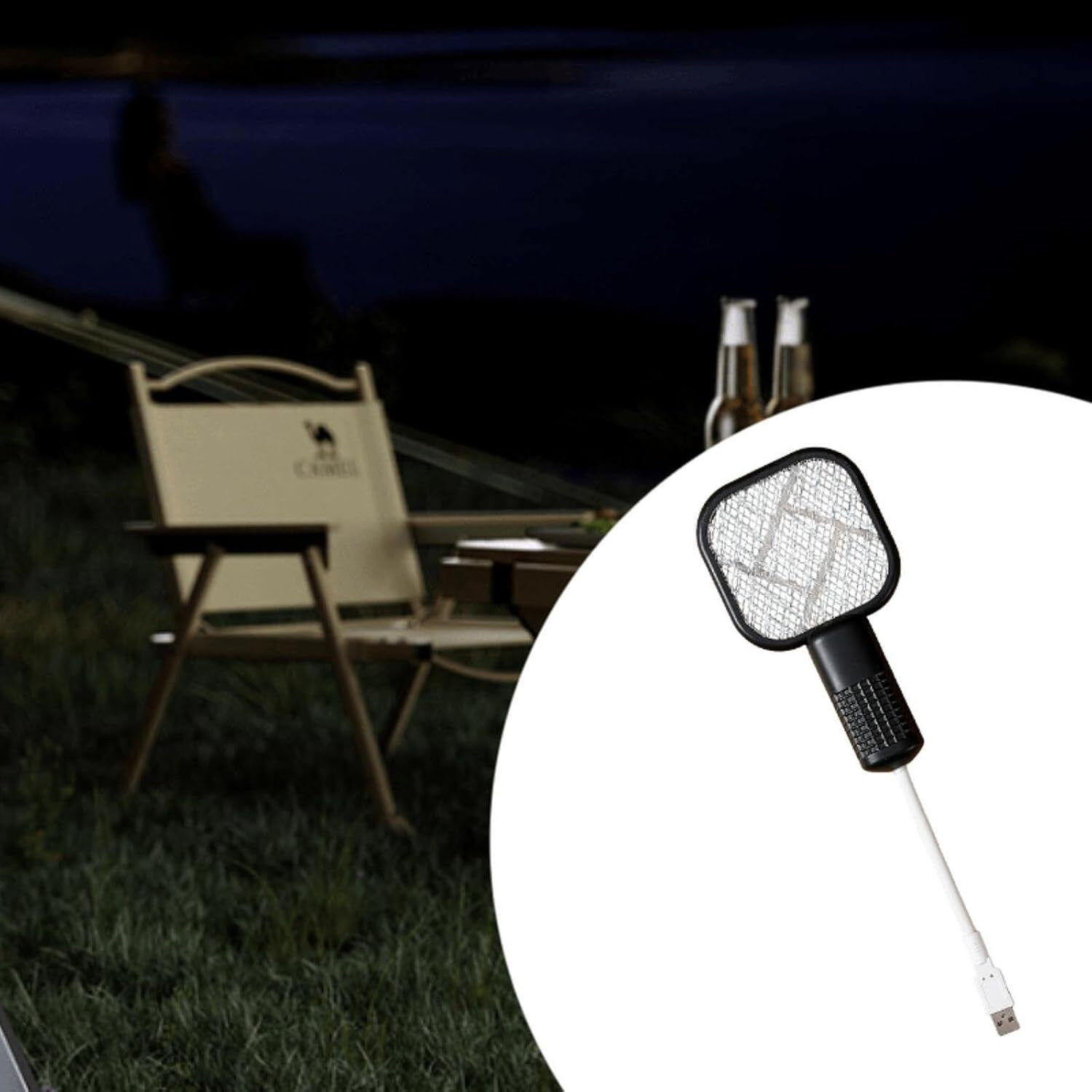 Image of TECKLE USB Mosquito Killer Lamp with UV Light & Home Office & Outdoor Use M2N1S5 Electric Insect Killer Indoor, Outdoor (Bat)