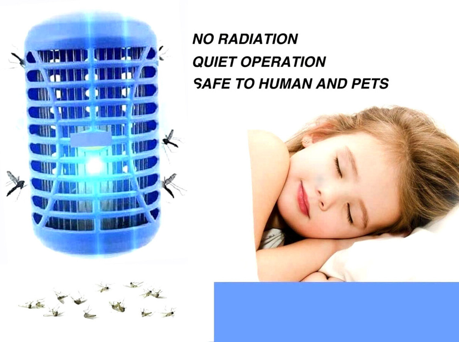 Image of bharti collection 2-in-1 USB Mosquito Killer Bat with UV Light Electric Insect Killer Indoor, Outdoor (Bat)