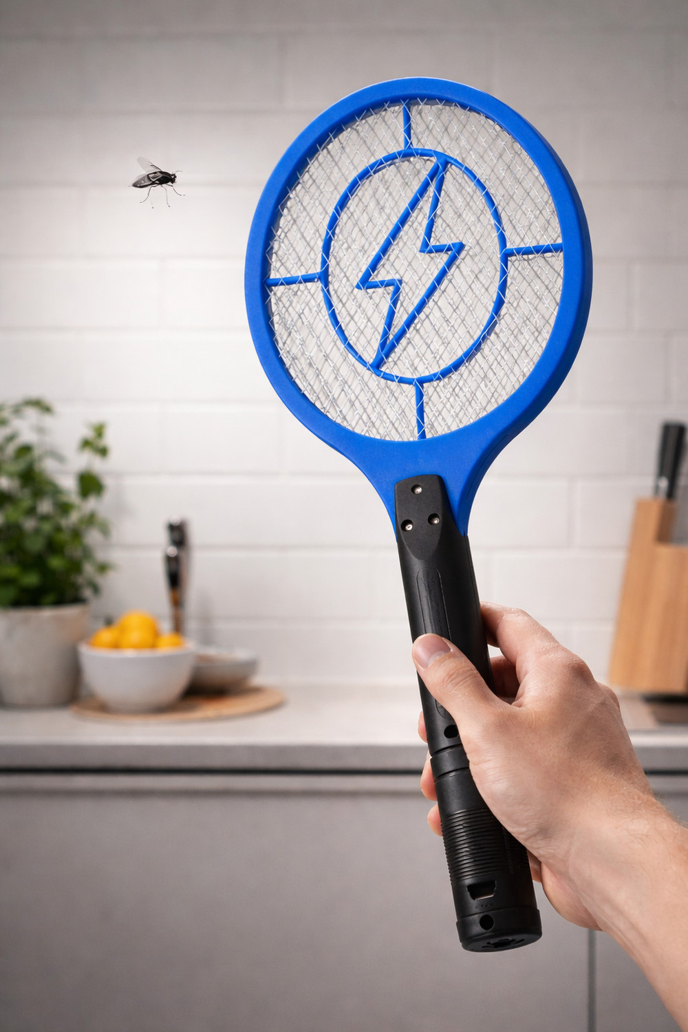 Image of BISXCO PORTABLE AA BATTERY using mosquito racket Electric Insect Killer Indoor, Outdoor (Bat)