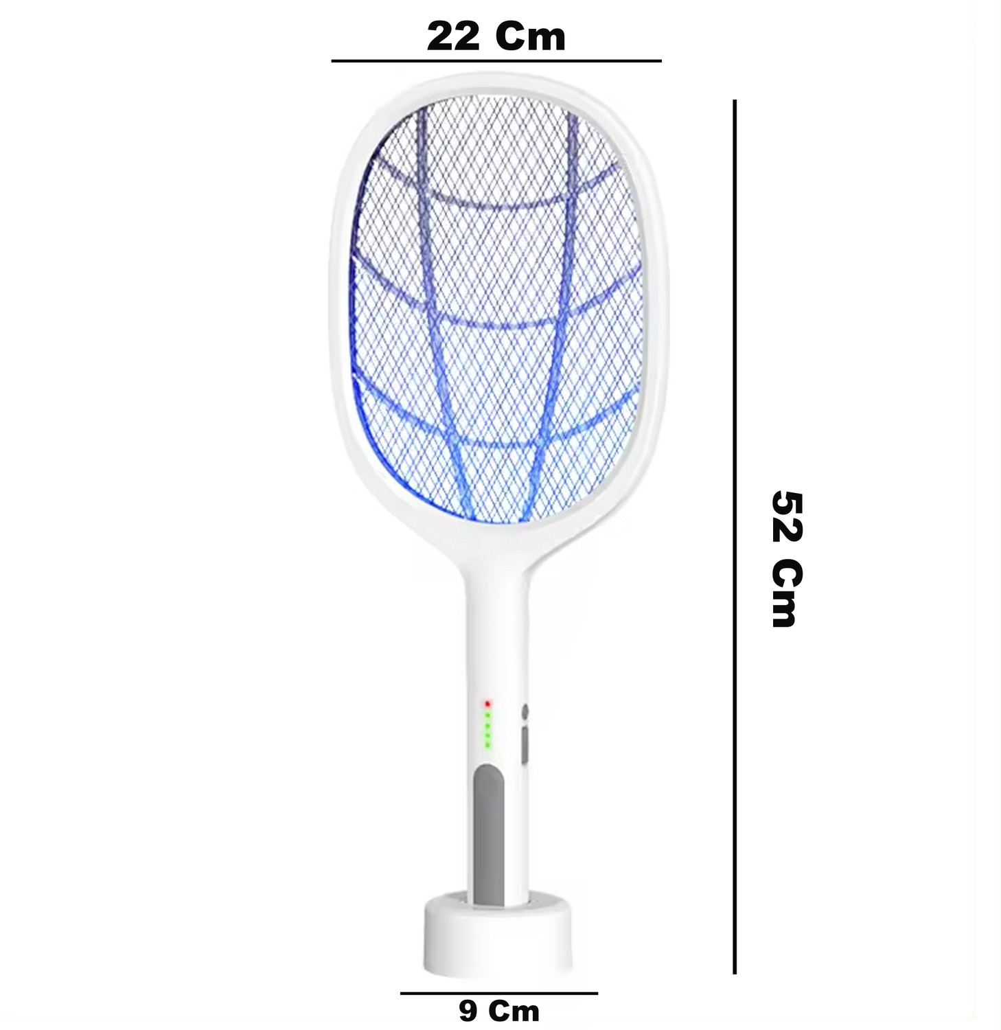 Image of HEHARI Mosquito Racket with UV Light Rechargeable Zapper Racket Bat with Base Stand Electric Insect Killer Indoor, Outdoor (Bat)