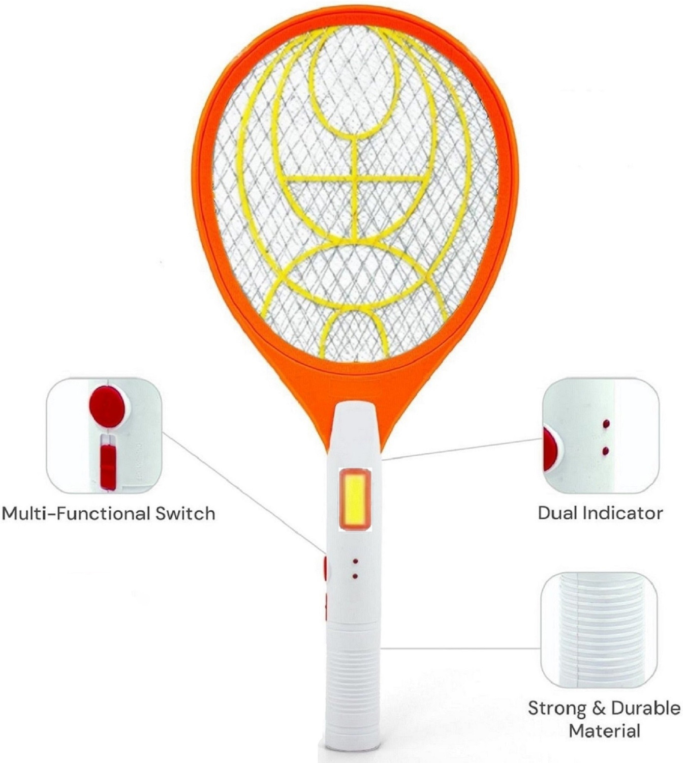 Image of TECH-LOBBY COMBO OF 2 MOSQUTIO RACKET WITH 20 HOURS BACKUP Electric Insect Killer Indoor, Outdoor (Bat)
