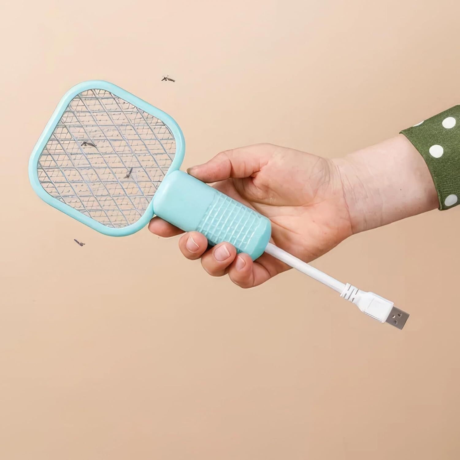 Image of OREVA Electric Rechargeable Mosquito Racket 2 in 1 With Detachable LED Torch I Electric Insect Killer Indoor, Outdoor (Bat)