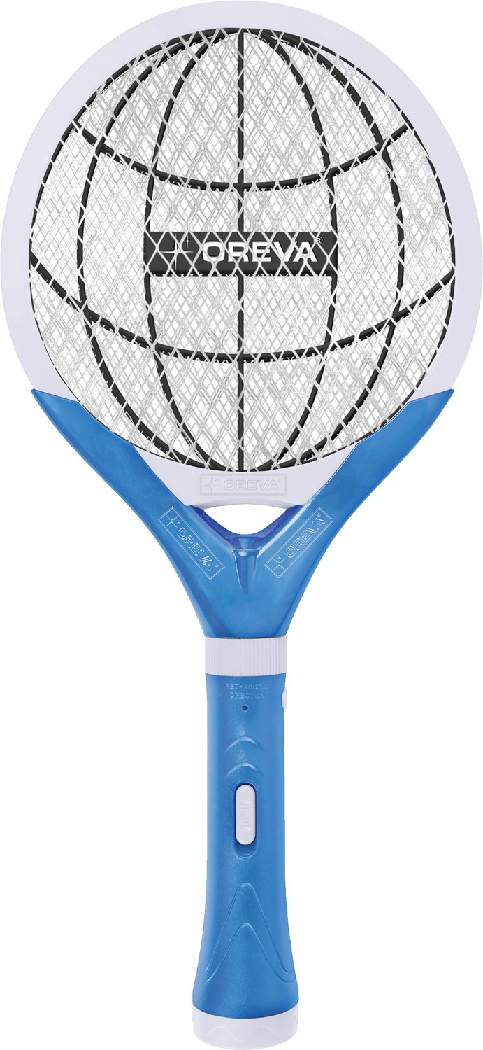Image of OREVA Electric Rechargeable Mosquito Racket 2 in 1 With Detachable LED Torch I Electric Insect Killer Indoor, Outdoor (Bat)