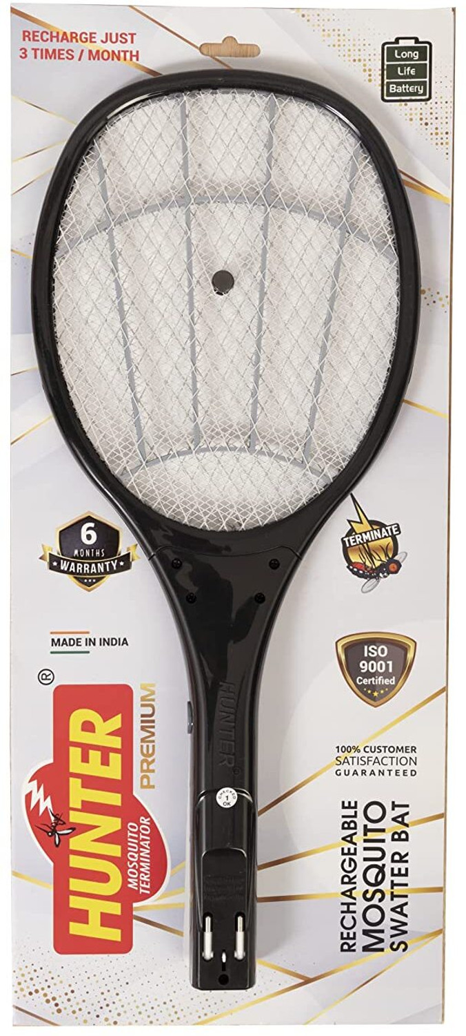 Image of HUNTER Premium Rechargeable Mosquito /Insect /Fly Swatter Bat | Mosquito Zapper Racket | Electric Insect Killer Indoor (Bat)
