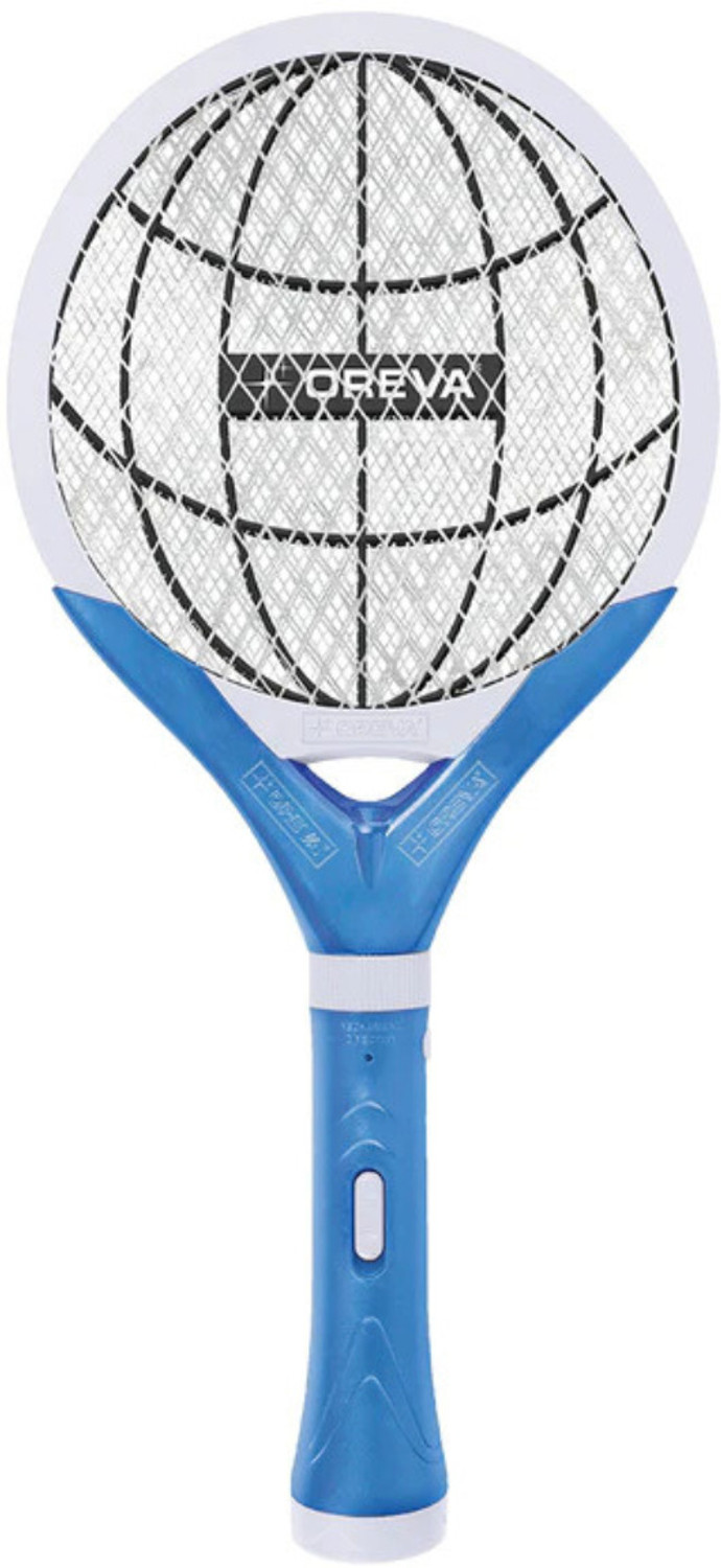 Image of OREVA Electric Rechargeable Mosquito Racket 2 in 1 With Detachable LED Torch I Electric Insect Killer Indoor, Outdoor (Bat)