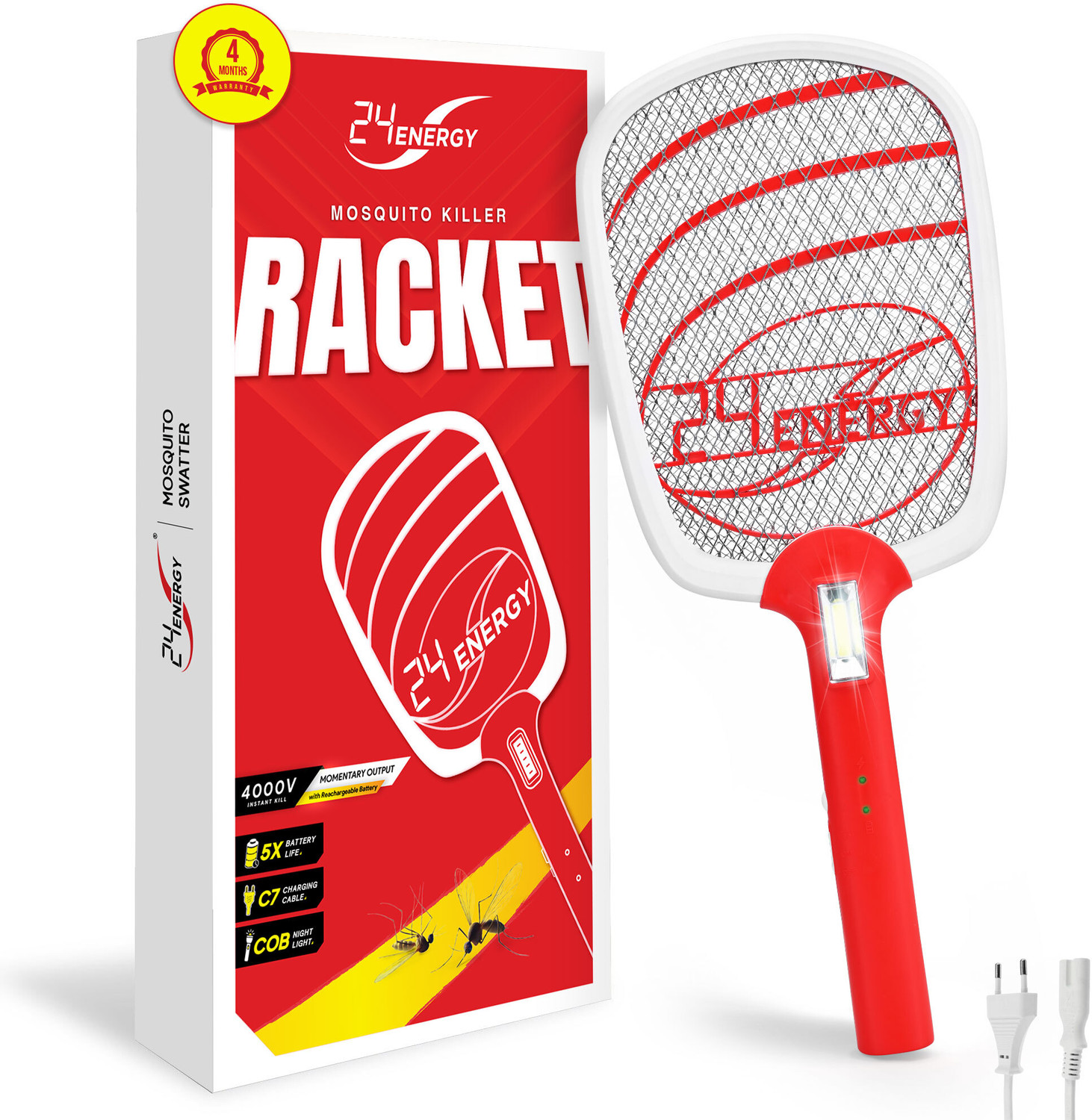 Image of TECH-LOBBY COMBO OF 2 MOSQUTIO RACKET WITH 20 HOURS BACKUP Electric Insect Killer Indoor, Outdoor (Bat)