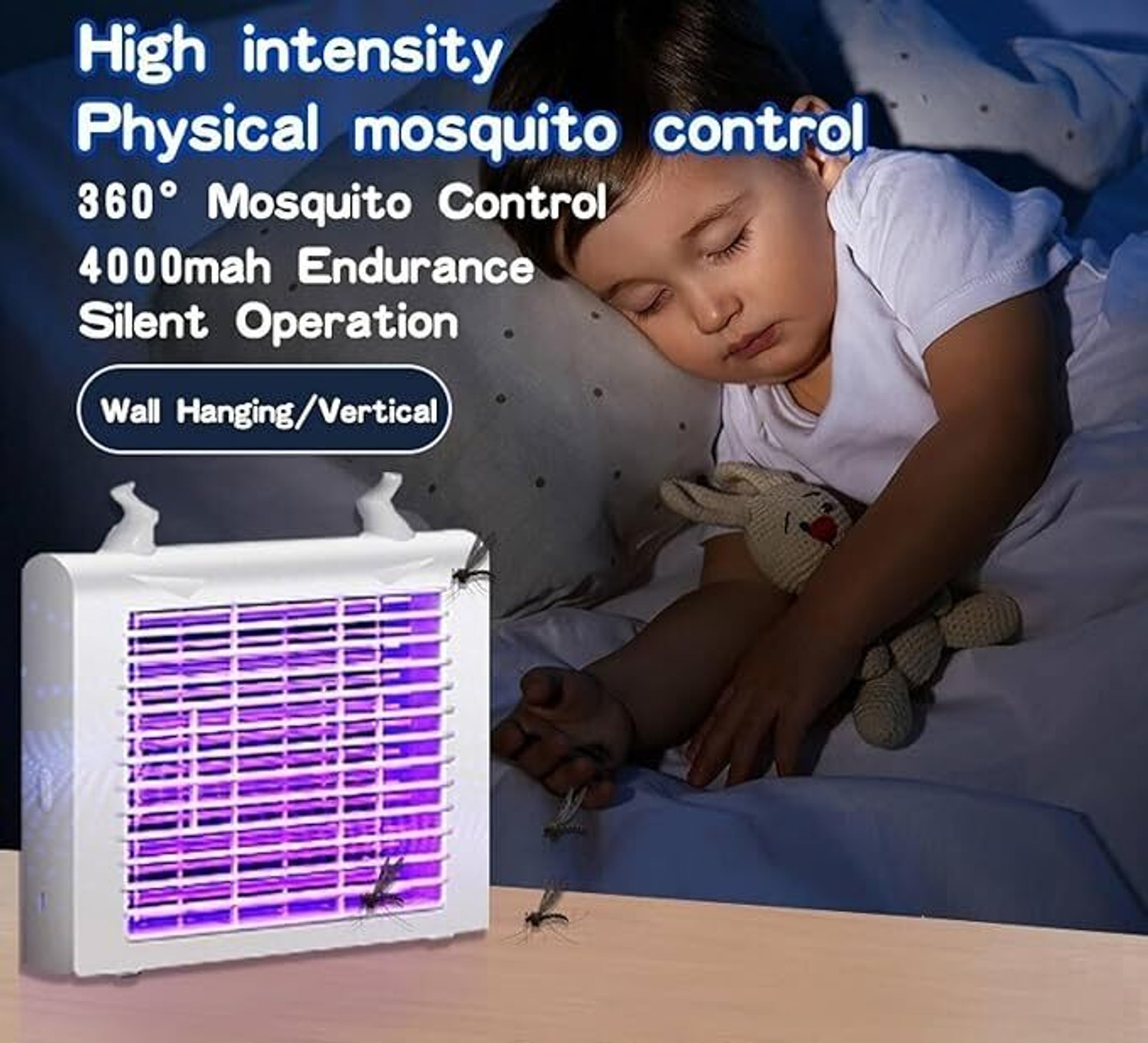 Image of Opal Mosquito Killer Lamp USB Electric Mosquito Light 365 Anti Fly -Pest Killer Electric Insect Killer Indoor, Outdoor (Fly Swatter)