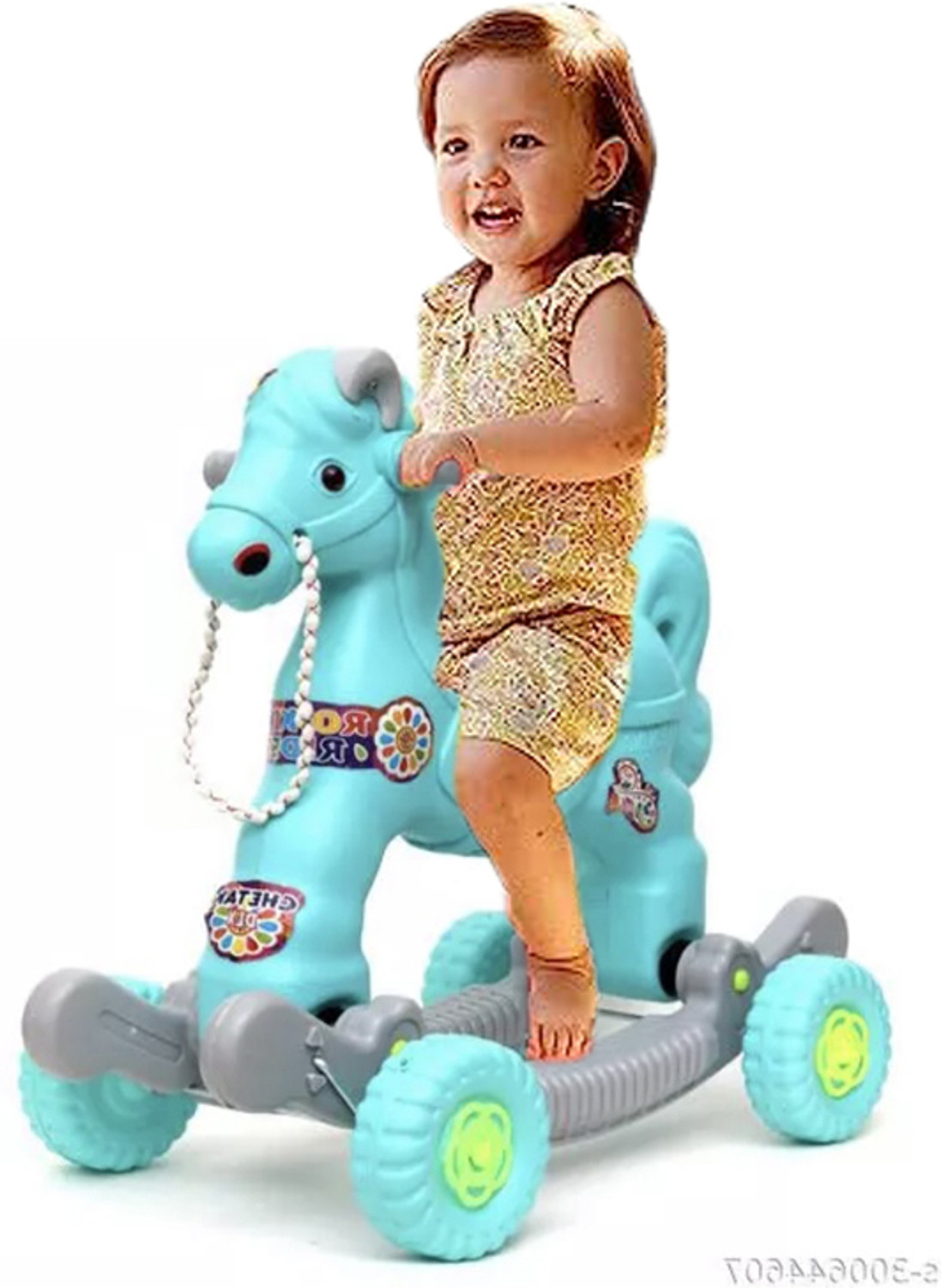 Image of toyprofessor 2 in 1 baby horse rider for kids Rideon & Rocker Rideons & Wagons Non Battery Operated Ride On (Pink)