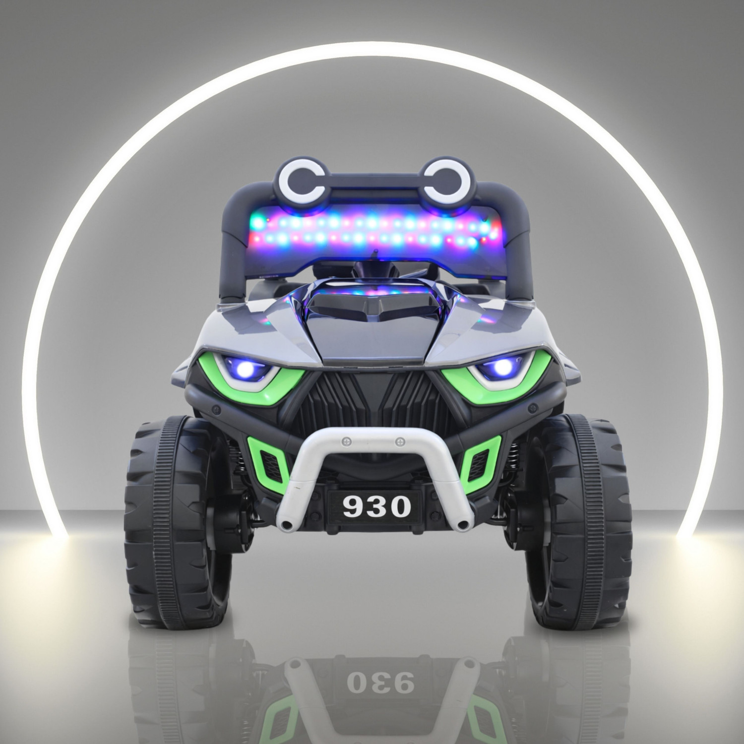 FUN WHEELS FWJ-13 KUT Kids Electric Ride-On Car, LED Lights, Off-Road Wheels Jeep Battery Operated Ride On