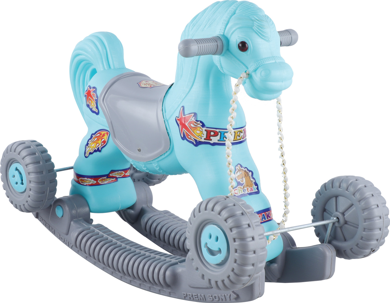 Image of toyprofessor 2 in 1 baby horse rider for kids Rideon & Rocker Rideons & Wagons Non Battery Operated Ride On (Pink)