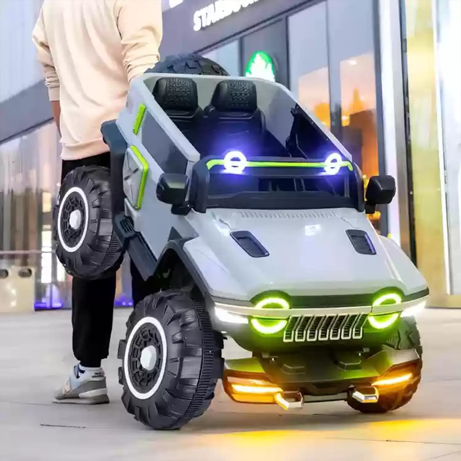 Image of Srecap 1166 Heavy Duty 12V Electric Ride On 4x4 Jeep For Kids 1 to 7 Year Jeep Battery Operated Ride On (Multicolor)