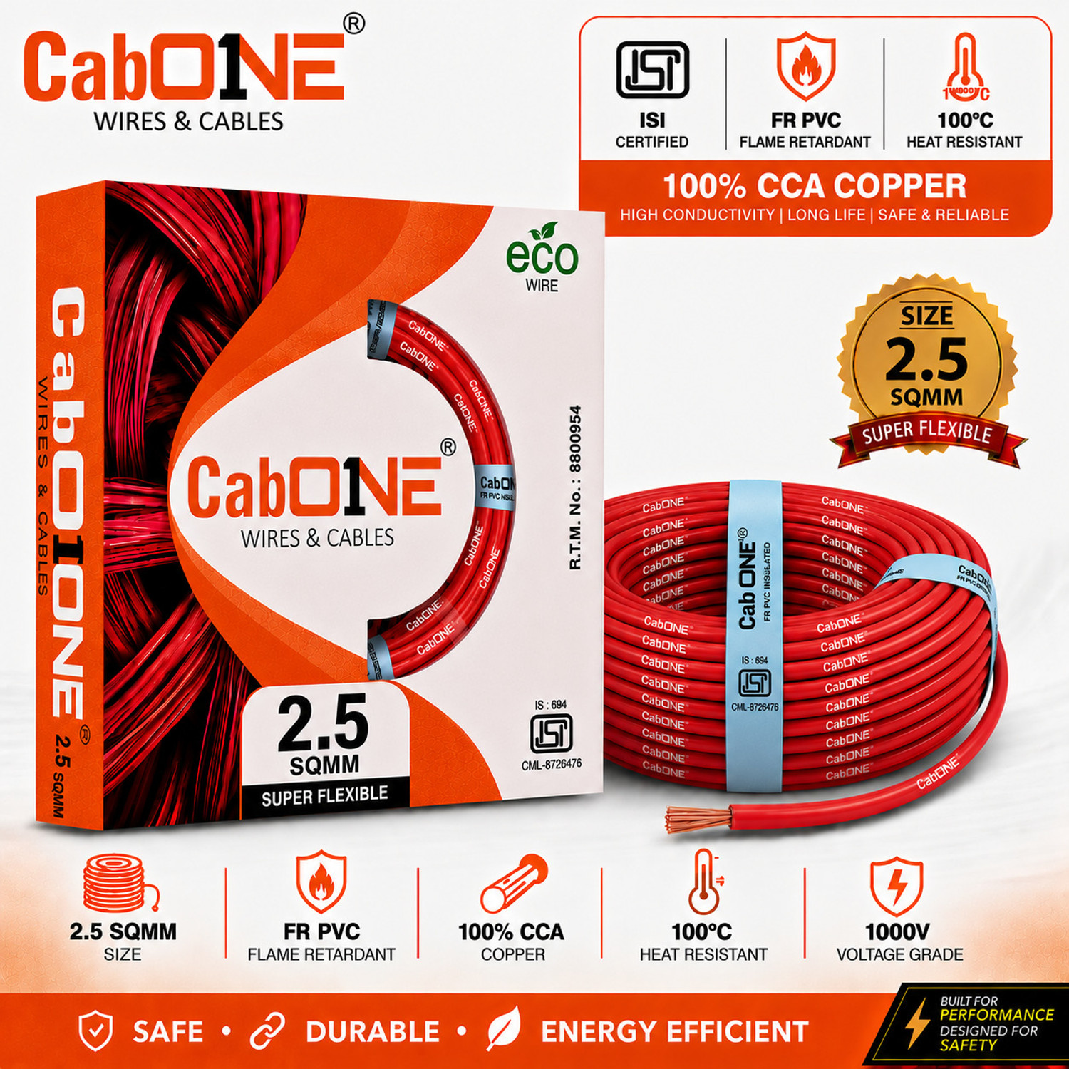 Image of Cordnet PVC 4 sq /mm Multicolor 50 m Wire (Multicolor)