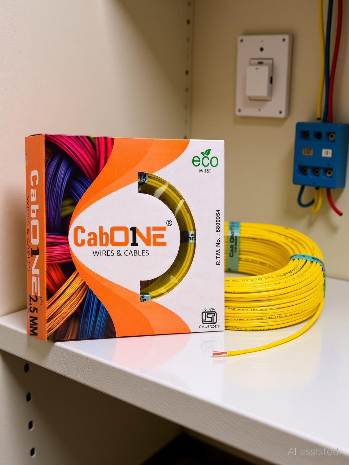 Image of Cordnet PVC 4 sq /mm Multicolor 50 m Wire (Multicolor)