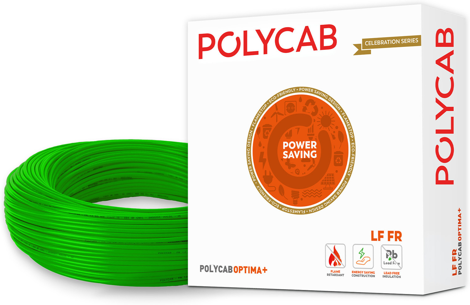 Polycab Optima Plus 2.5 sq/mm Green 90 m Wire - Image 1