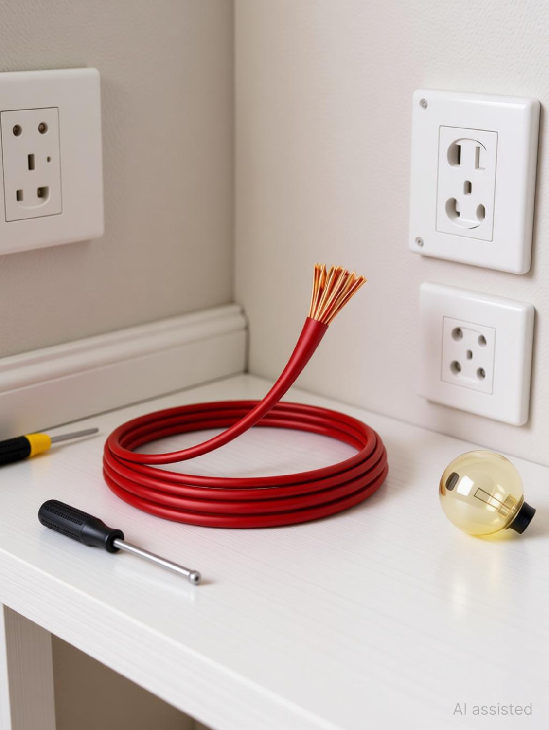 Image of GrahLogy 30 Mtr 1mm copper wire Unheated, PVC Insulated, Single Core Flexible, FR Enabled 1 sq /mm Red 30 m Wire (Red)