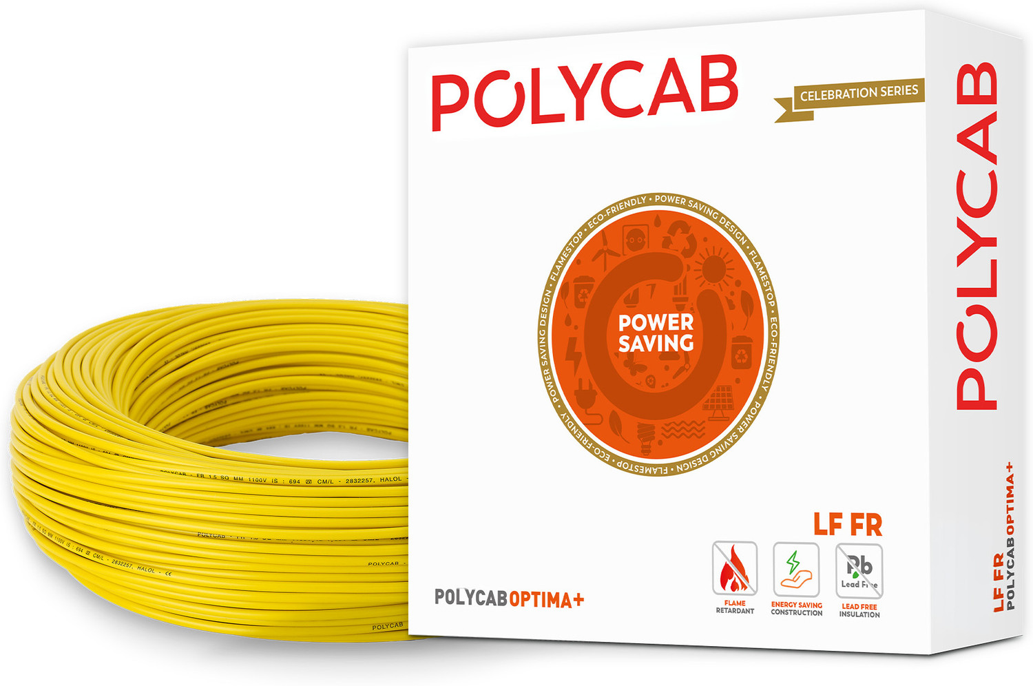 Polycab Optima Plus 1 sq/mm Yellow 90 m Wire