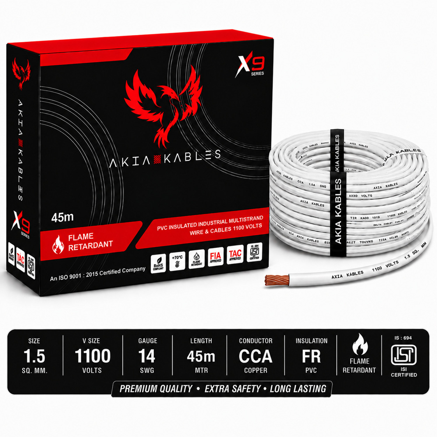 Image of JELECTRICALS PVC 0.75 sq /mm Black 5 m Wire (Black)